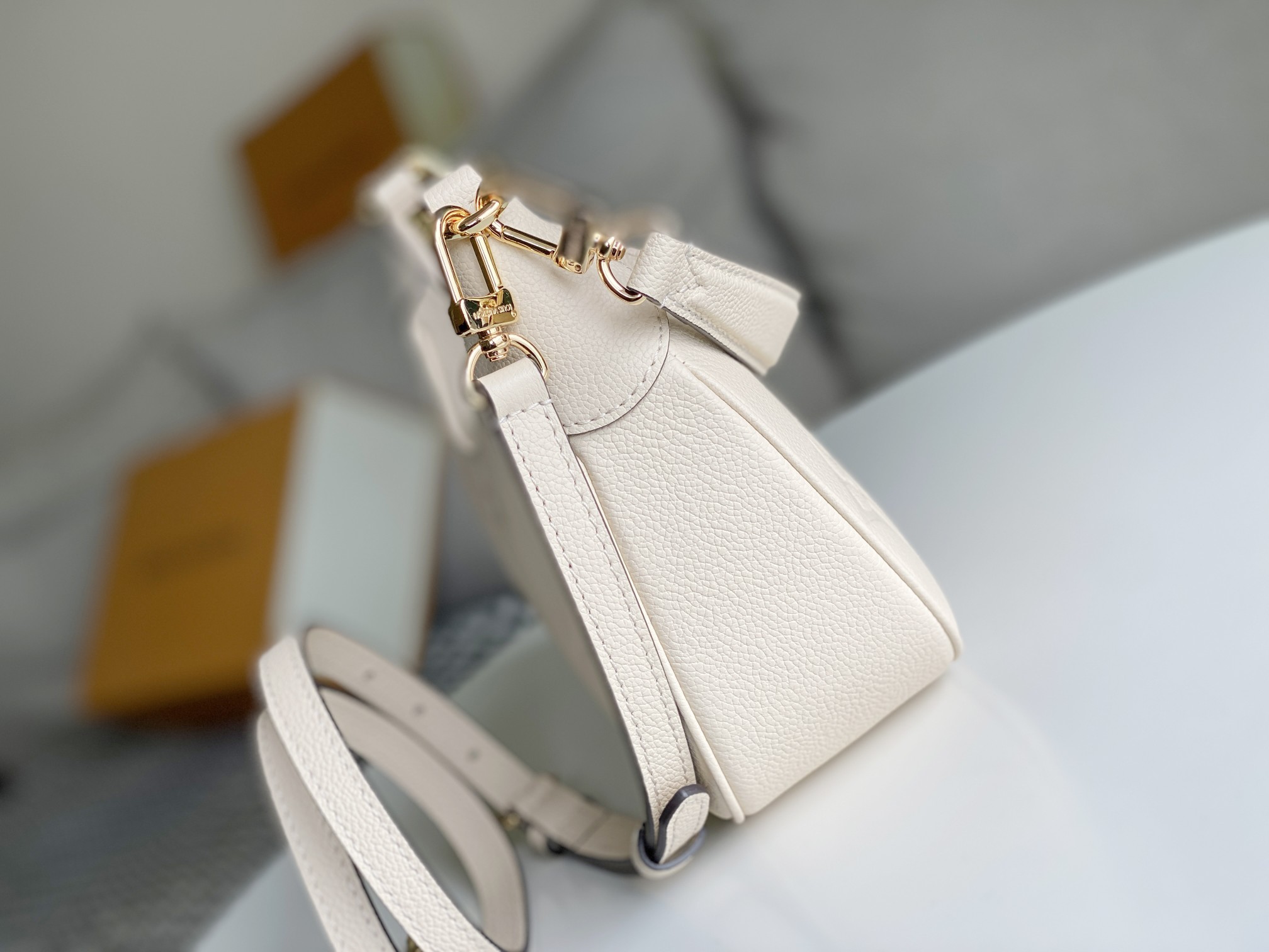 Louis Vuitton Bagatelle Handbag M46002 M46099 White Monogram Empreinte - Image 4