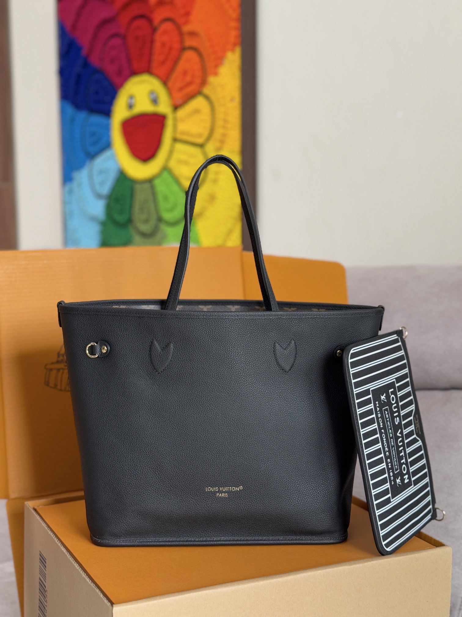Louis Vuitton Neverfull MM Damier Azur Canvas Tote Bag - Image 4