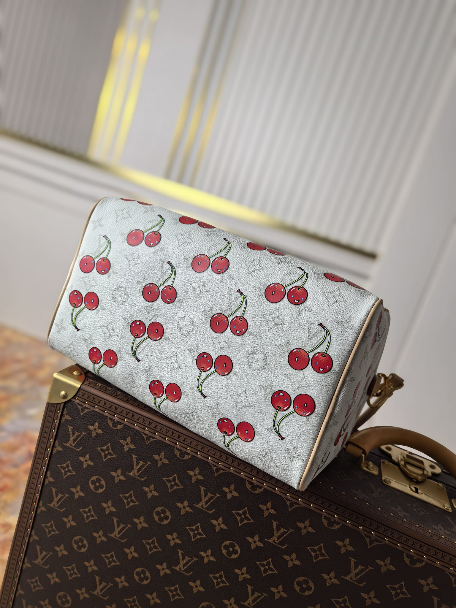 Louis Vuitton Speedy Soft 30 Handbag, Louis Vuitton x Takashi Murakami Collection - Image 4