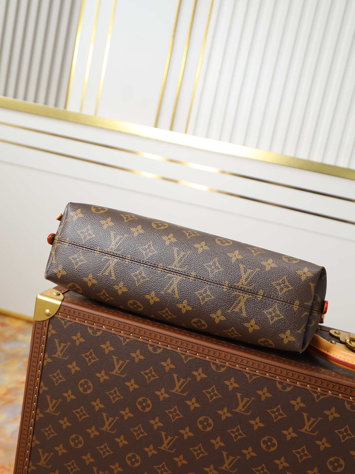 CarryAll EastWest Monogram Canvas and Leather Crossbody Bag - Image 4