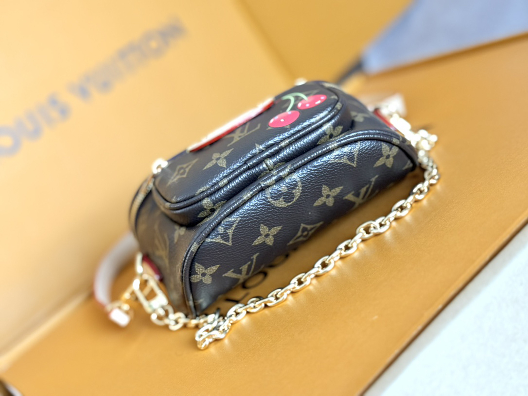 Louis Vuitton x Takashi Murakami Mini Bumbag in Cherry Monogram Canvas - Image 4