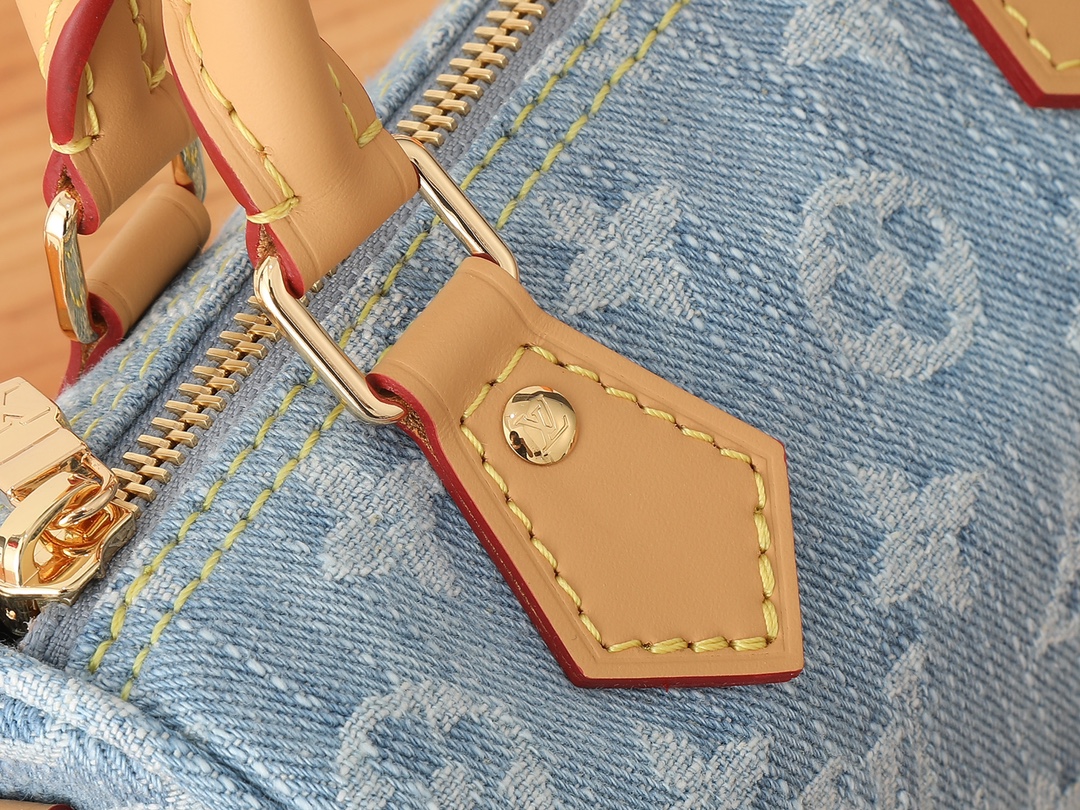 Louis Vuitton Nano Speedy Monogram Denim Handbag - Image 4