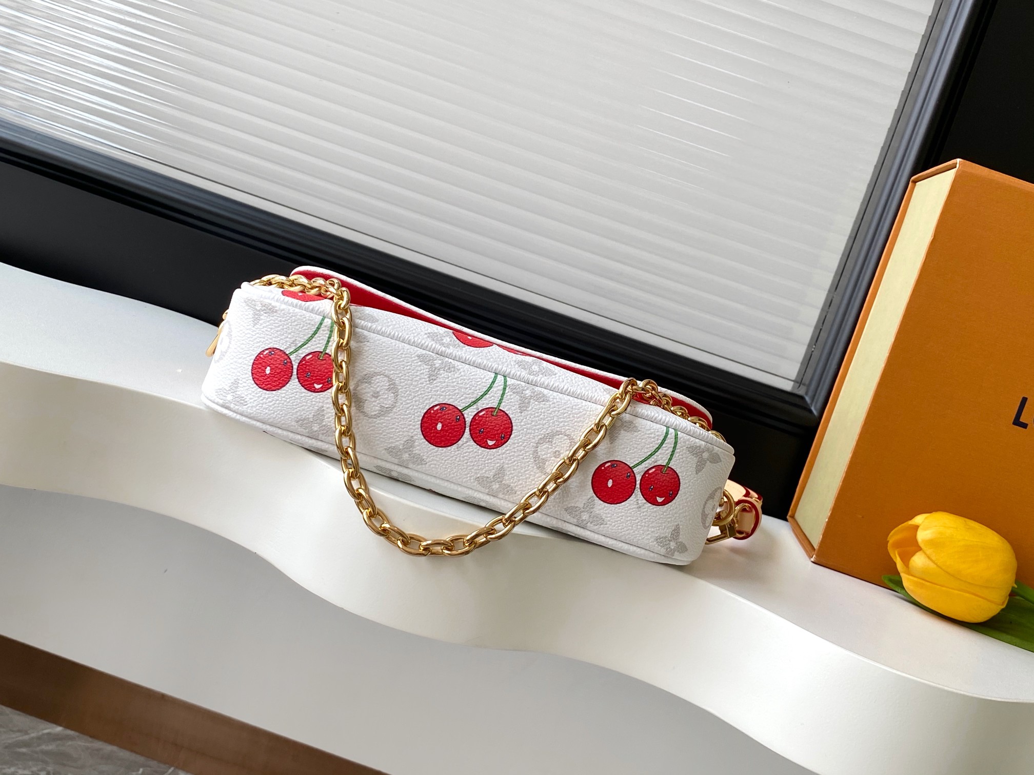 Louis Vuitton Wallet On Chain Ivy Monogram Cherry Canvas Shoulder Bag - Image 4