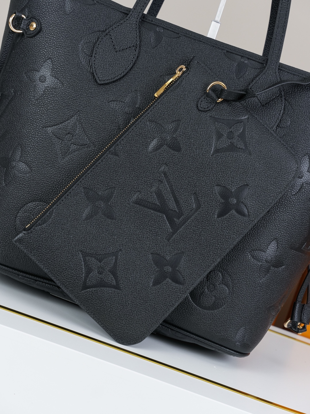 Louis Vuitton Neverfull MM Monogram Empreinte Leather Tote Bag - Image 4