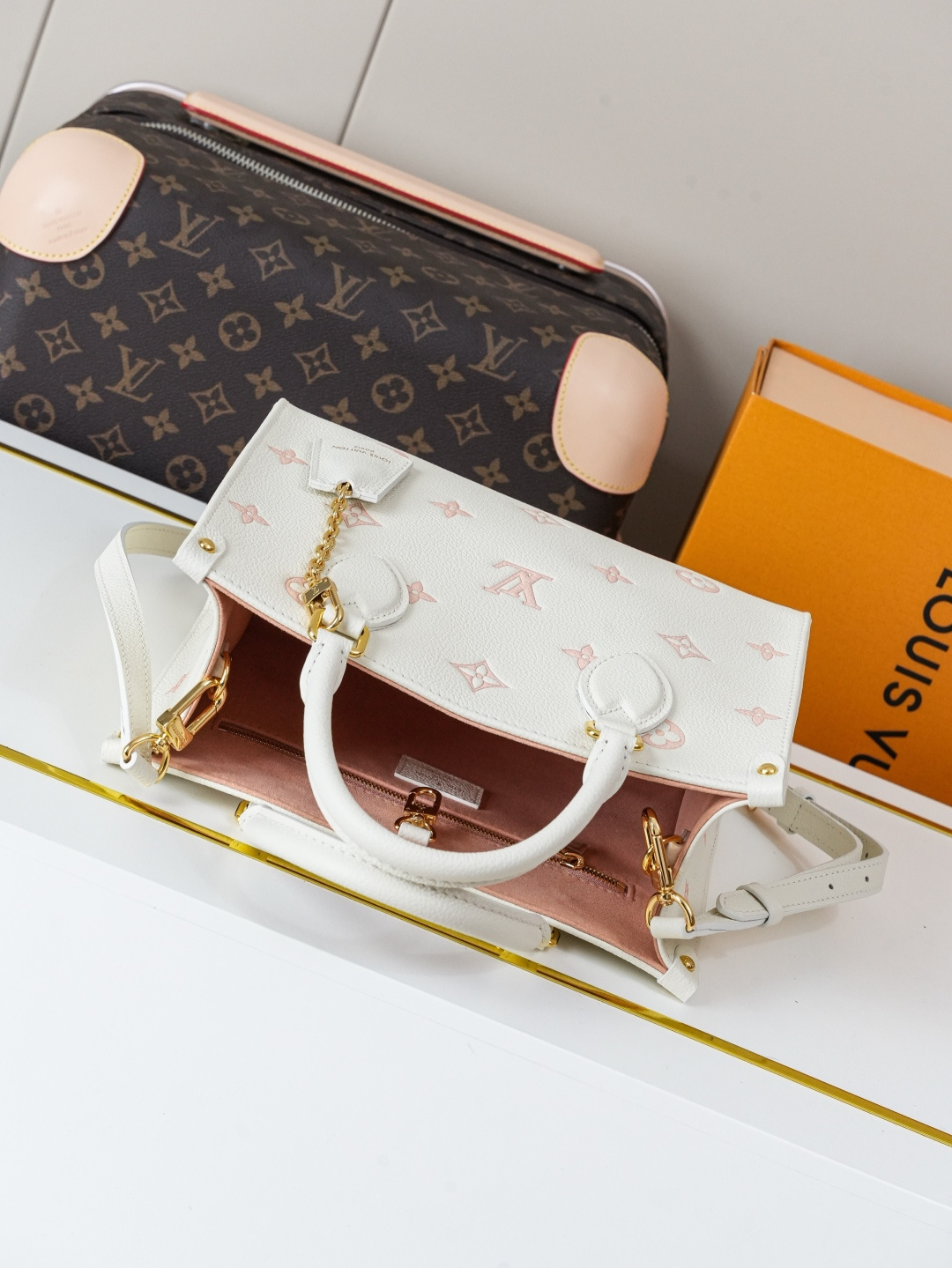 Louis Vuitton OnTheGo Small Tote Bag in Monogram Empreinte Leather - Image 4