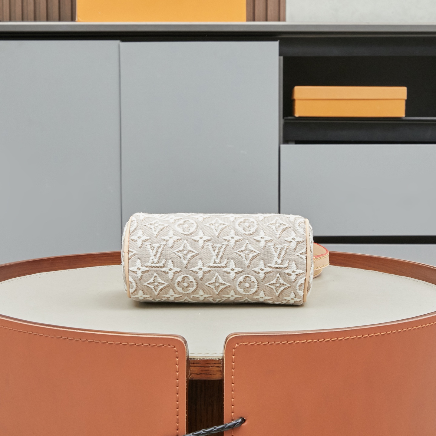 Louis Vuitton Nano Speedy Mini Handbag in White Jacquard Denim - Image 4
