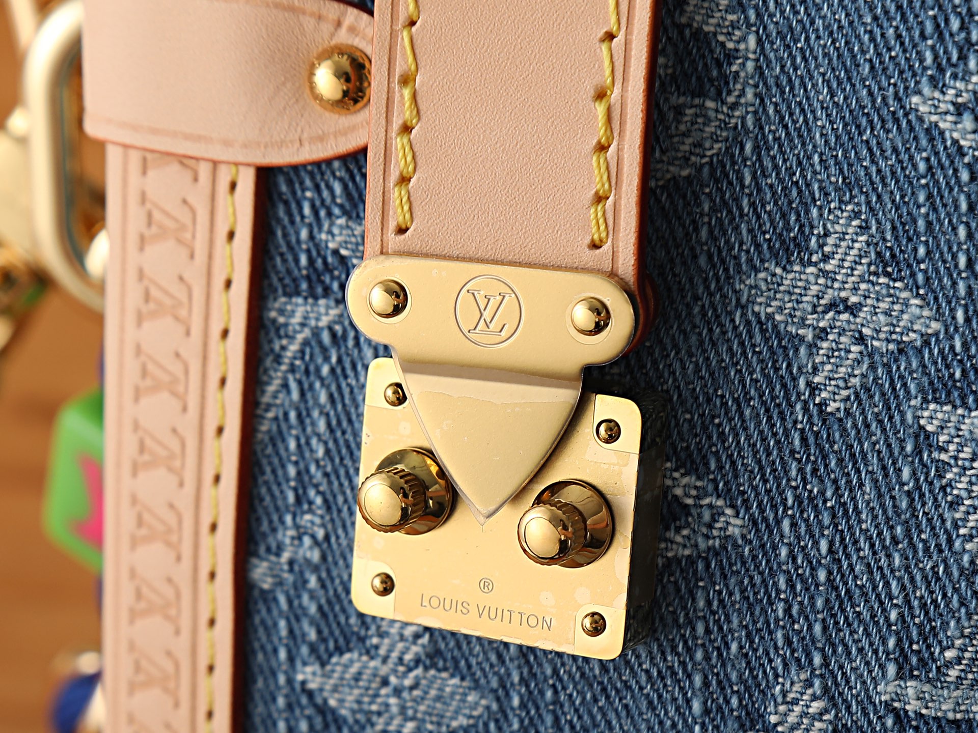 Louis Vuitton Side Trunk Medium Denim Crossbody Bag - Image 4