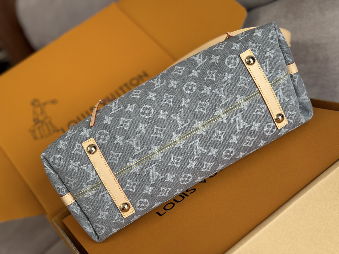 Louis Vuitton CarryAll Medium Denim Shoulder Bag - Image 4