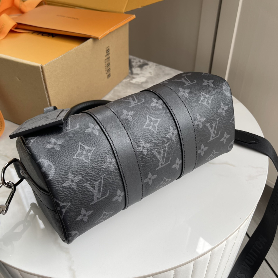 Louis Vuitton Keepall 25 Monogram Eclipse Reverse Crossbody Bag - Image 4