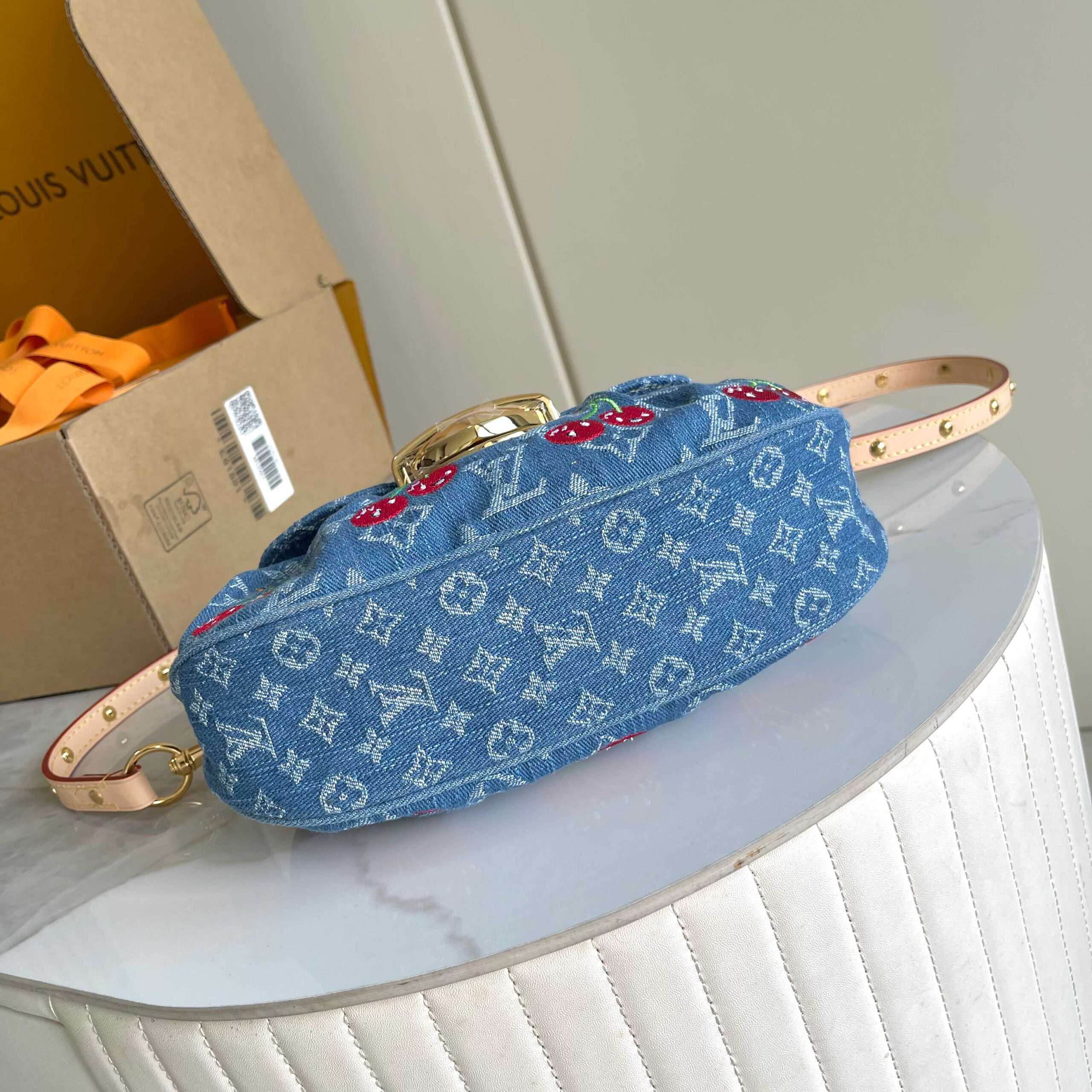 Louis Vuitton x Murakami Sunset Monogram Denim Shoulder Bag - Image 4