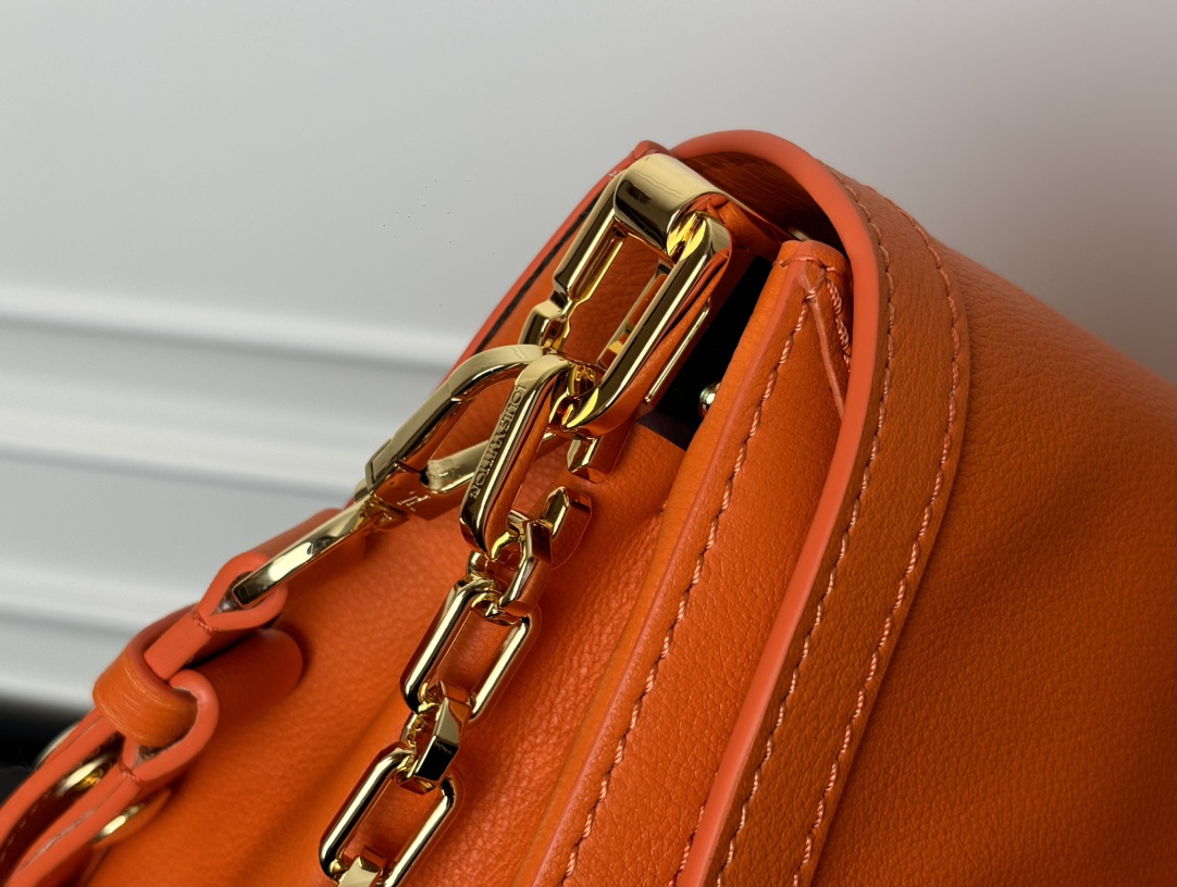 Louis Vuitton Dauphine Soft MM Orange Crossbody Bag - Image 4