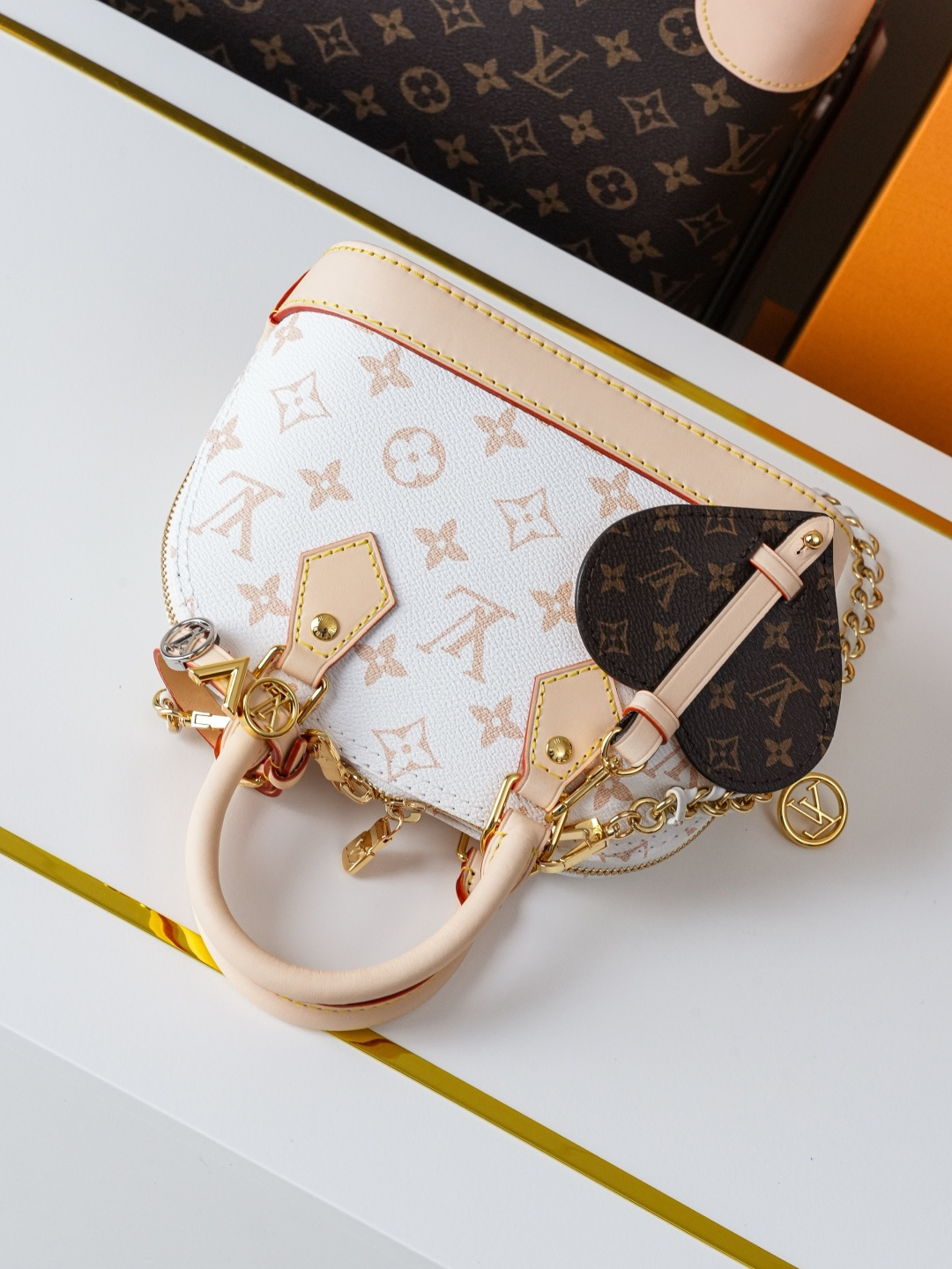 Louis Vuitton Alma Mini Customizable Leather Handbag - Image 4