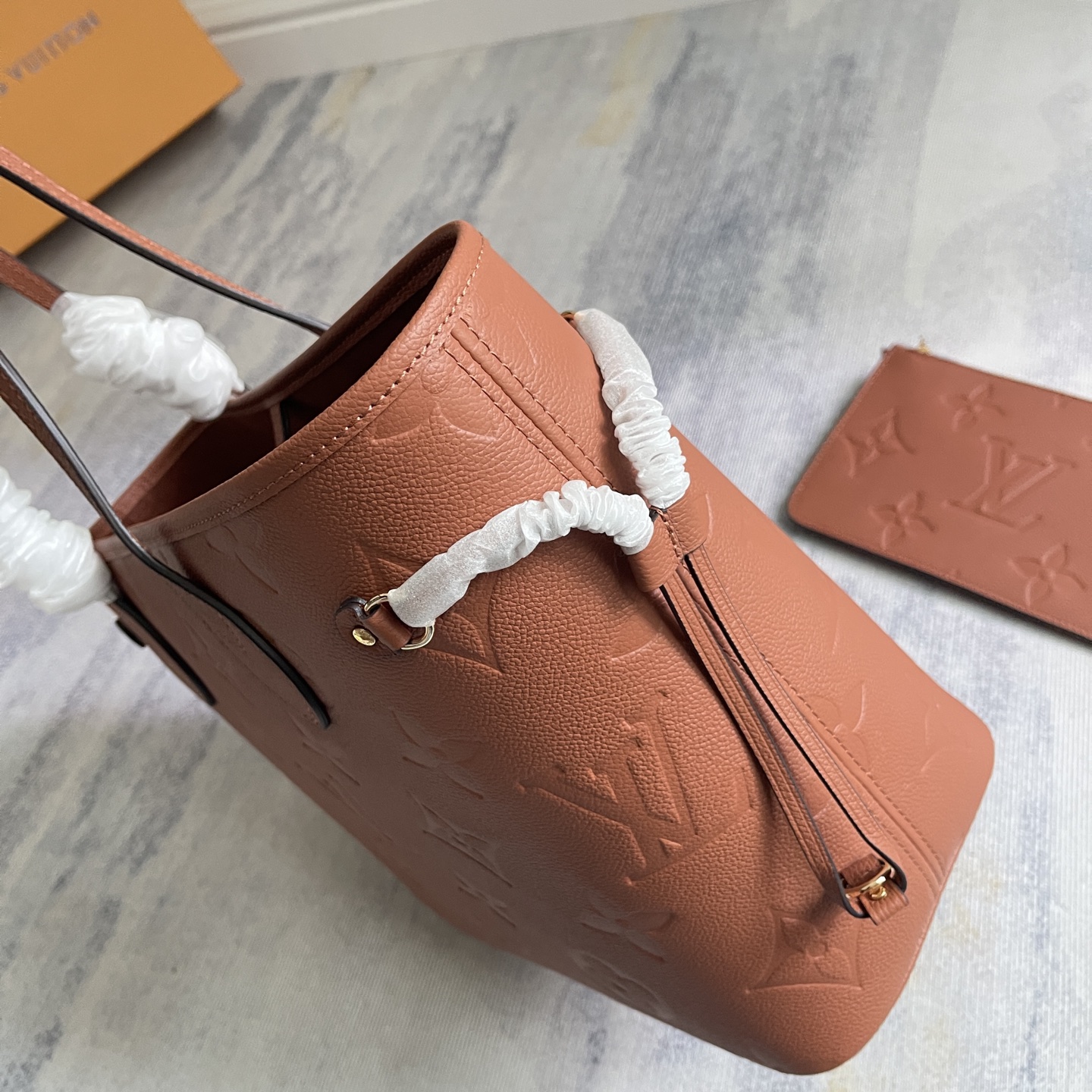 Louis Vuitton Neverfull MM Monogram Empreinte Leather Tote Bag - Image 4