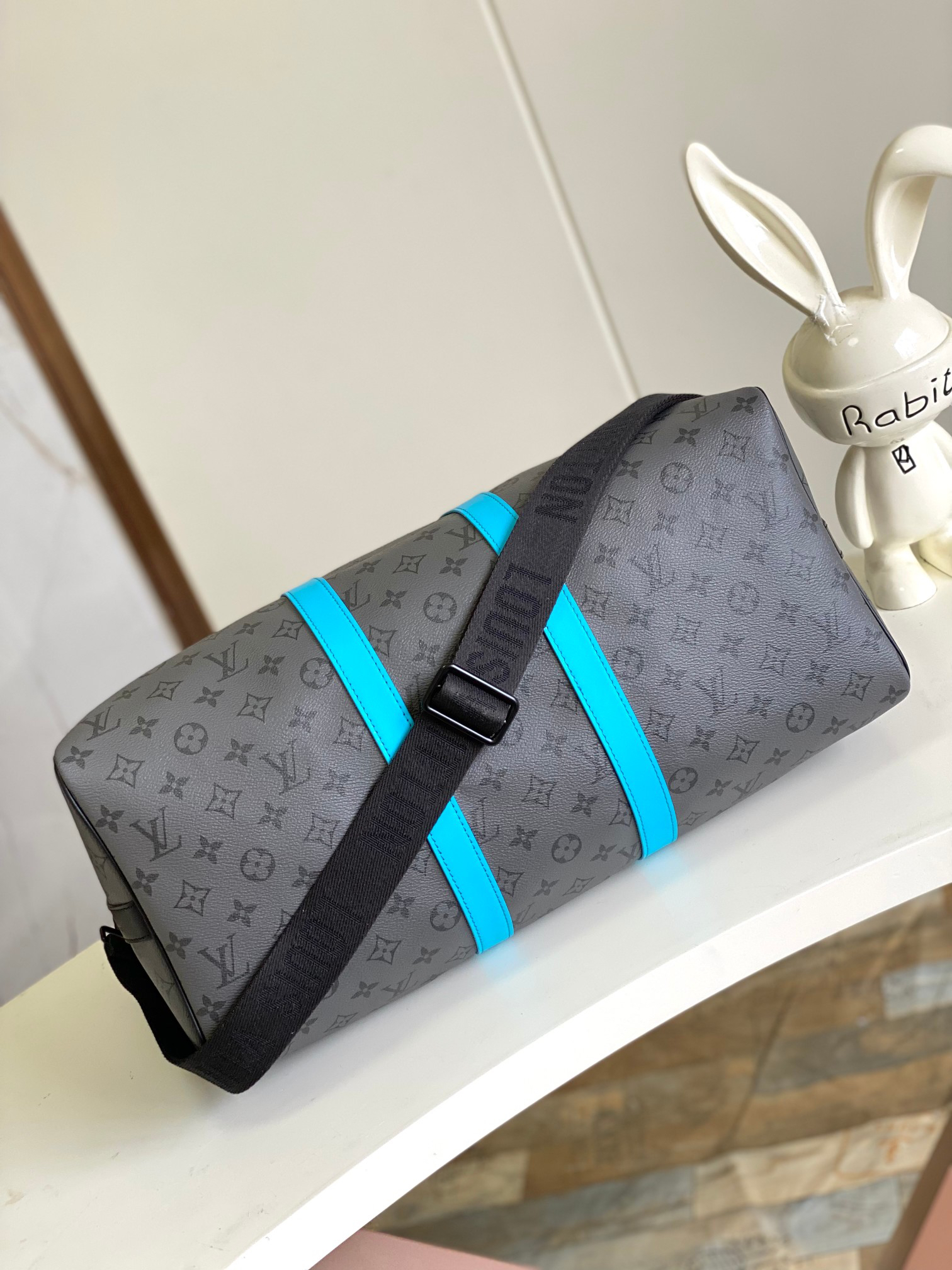 Louis Vuitton Keepall Bandoulière 45 Travel Bag, M11481 – Monogram Eclipse Reverse - Image 4