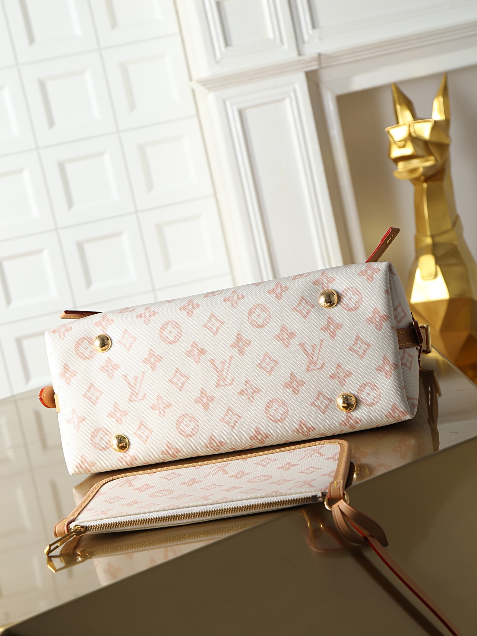 Louis Vuitton Carryall Small Handbag in Monogram Origine Bleu Courrier - Image 4