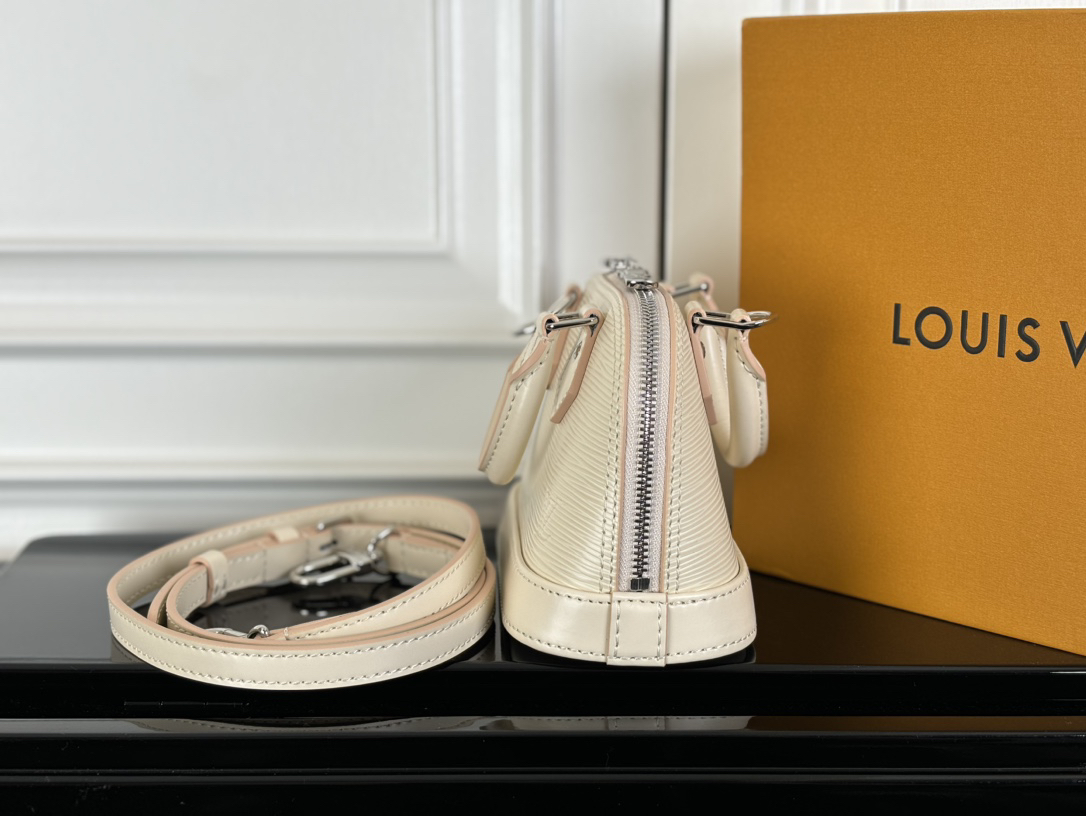 Louis Vuitton Nano Alma Handbag in White Epi Leather - Image 4