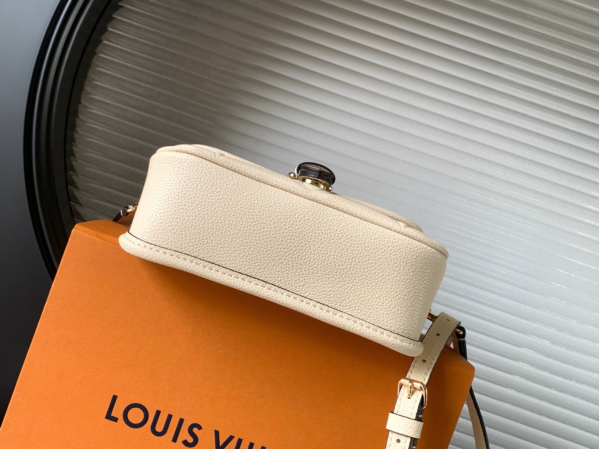 Louis Vuitton Nano Diane Handbag in Monogram Empreinte Leather - Apricot - Image 4