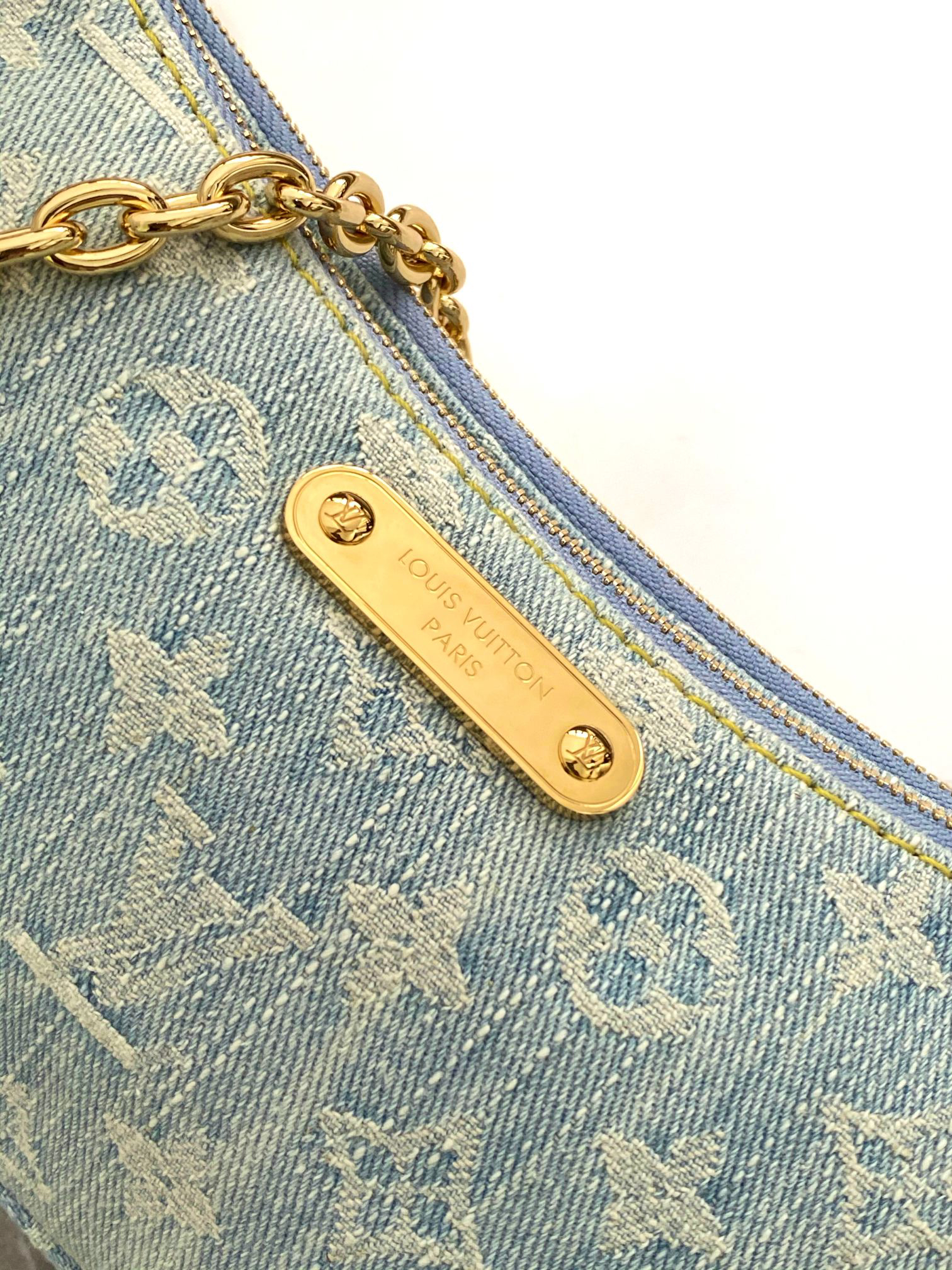 Louis Vuitton Liv Pochette Monogram Denim Crossbody Bag - Image 4