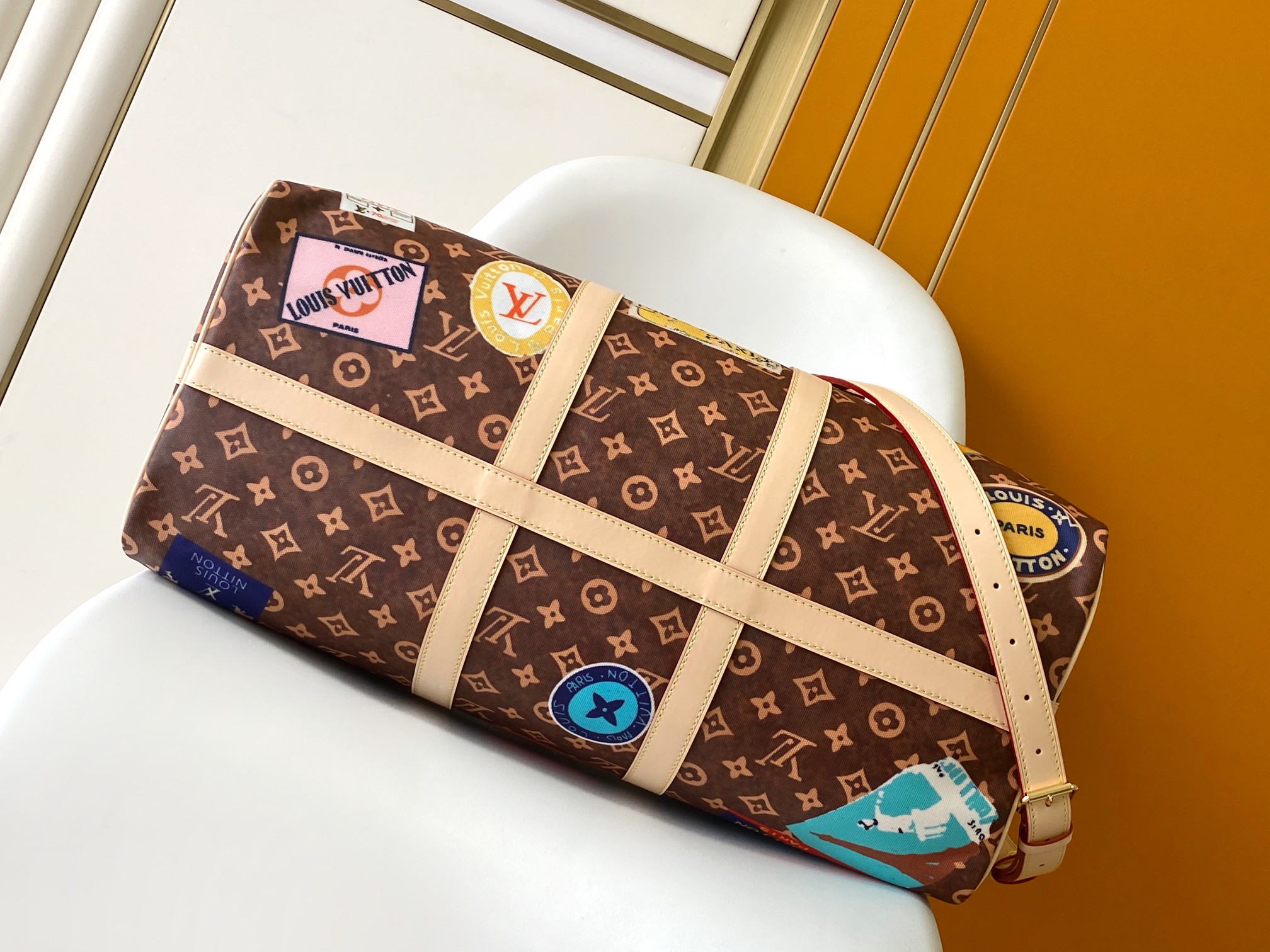 Louis Vuitton Keepall Bandoulière 50 Monogram Travel Bag - Image 4