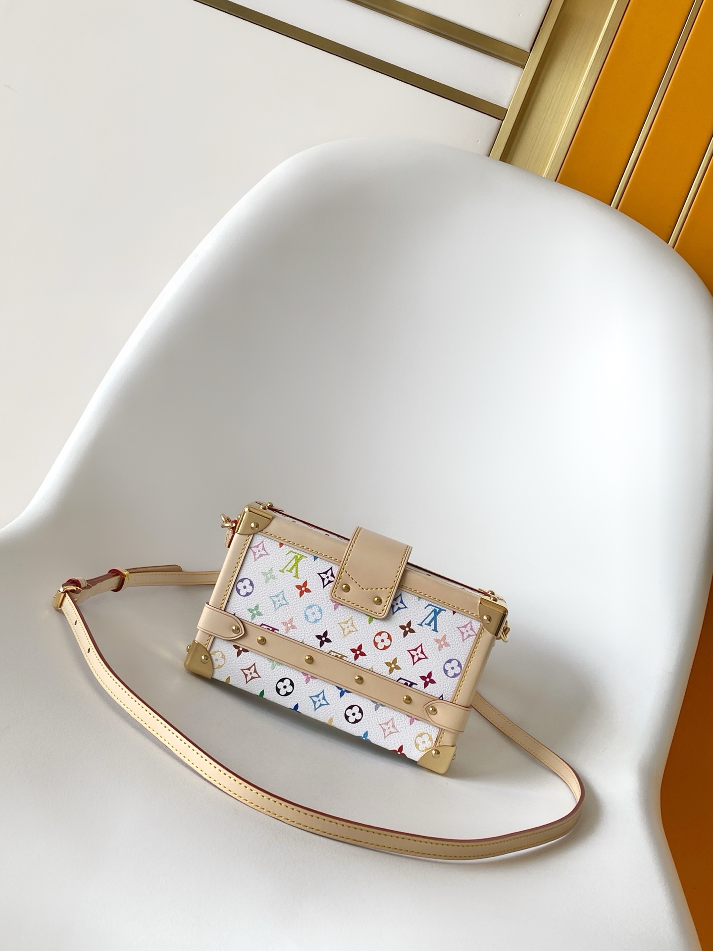 Louis Vuitton Petite Malle Monogram Canvas Hard-Sided Crossbody Bag - Image 4