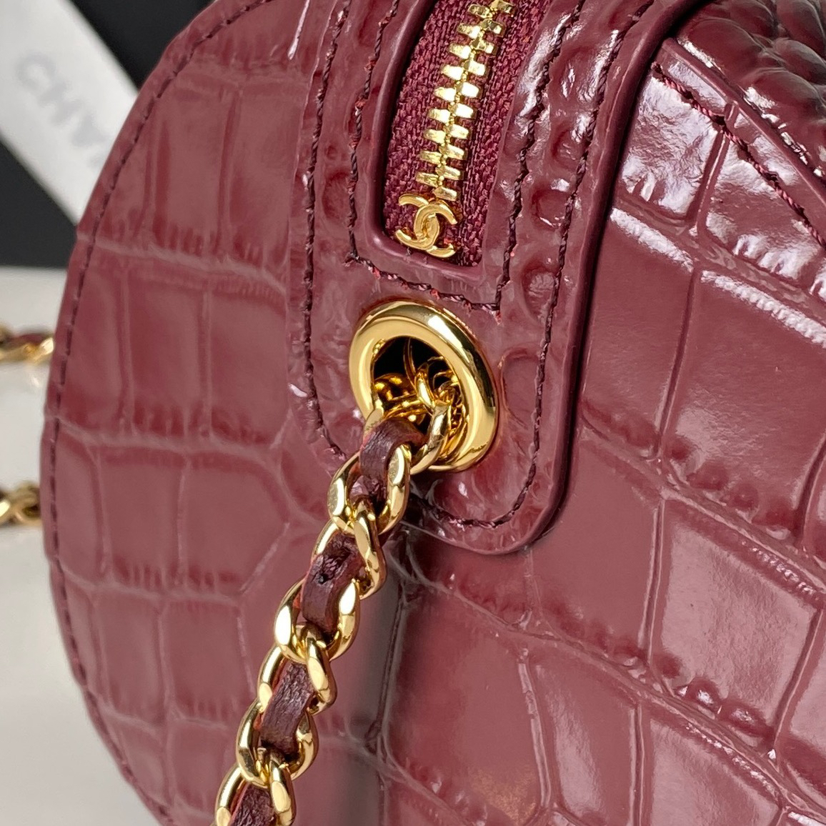 Chanel AS5390 Caviar Leather Boston Cylinder Bag - Image 4