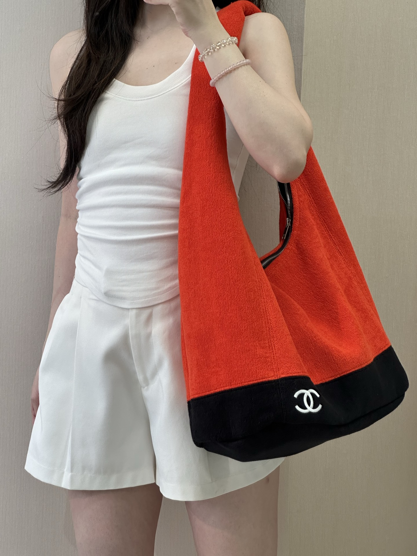 Chanel 26S Coco Beach Terry Cloth Tote Bag - Image 4