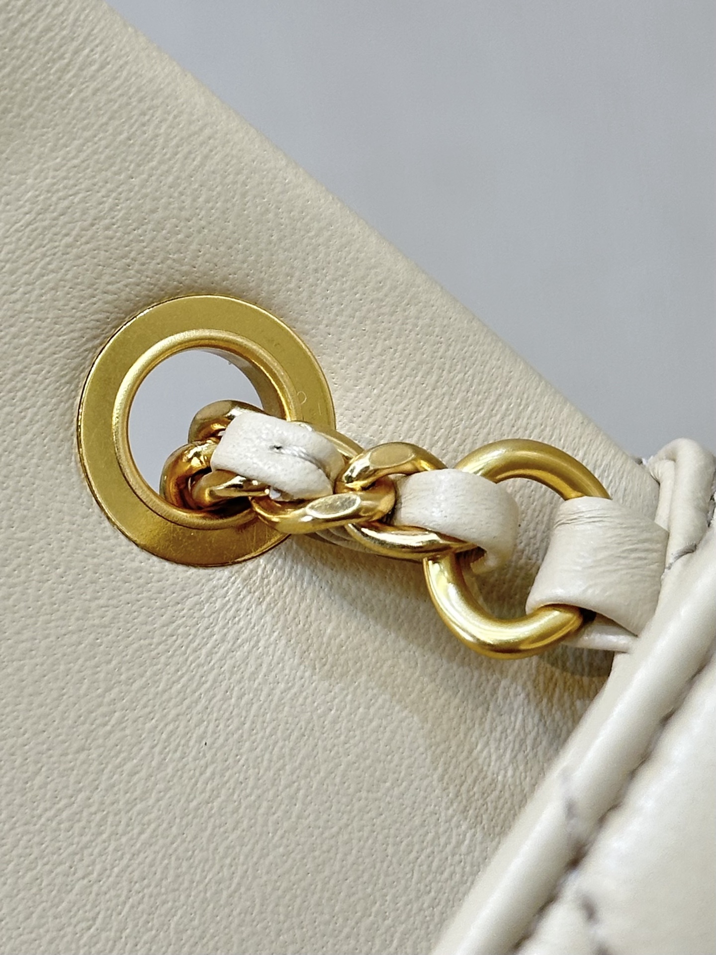 Chanel Quilted Lambskin Crossbody Bag with Gold Ball Chain - Image 4