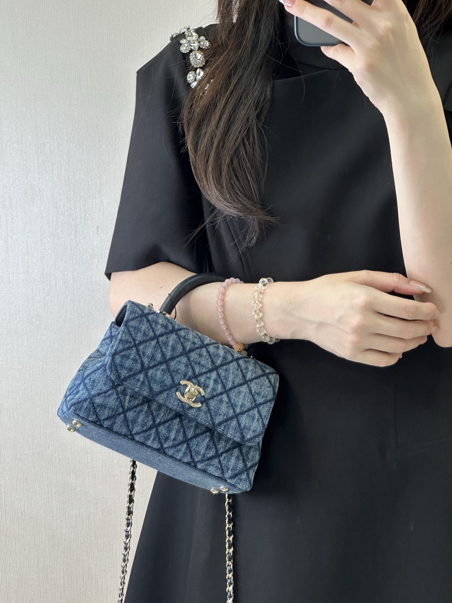 Chanel Coco Handle Mini Denim Handbag - Image 4