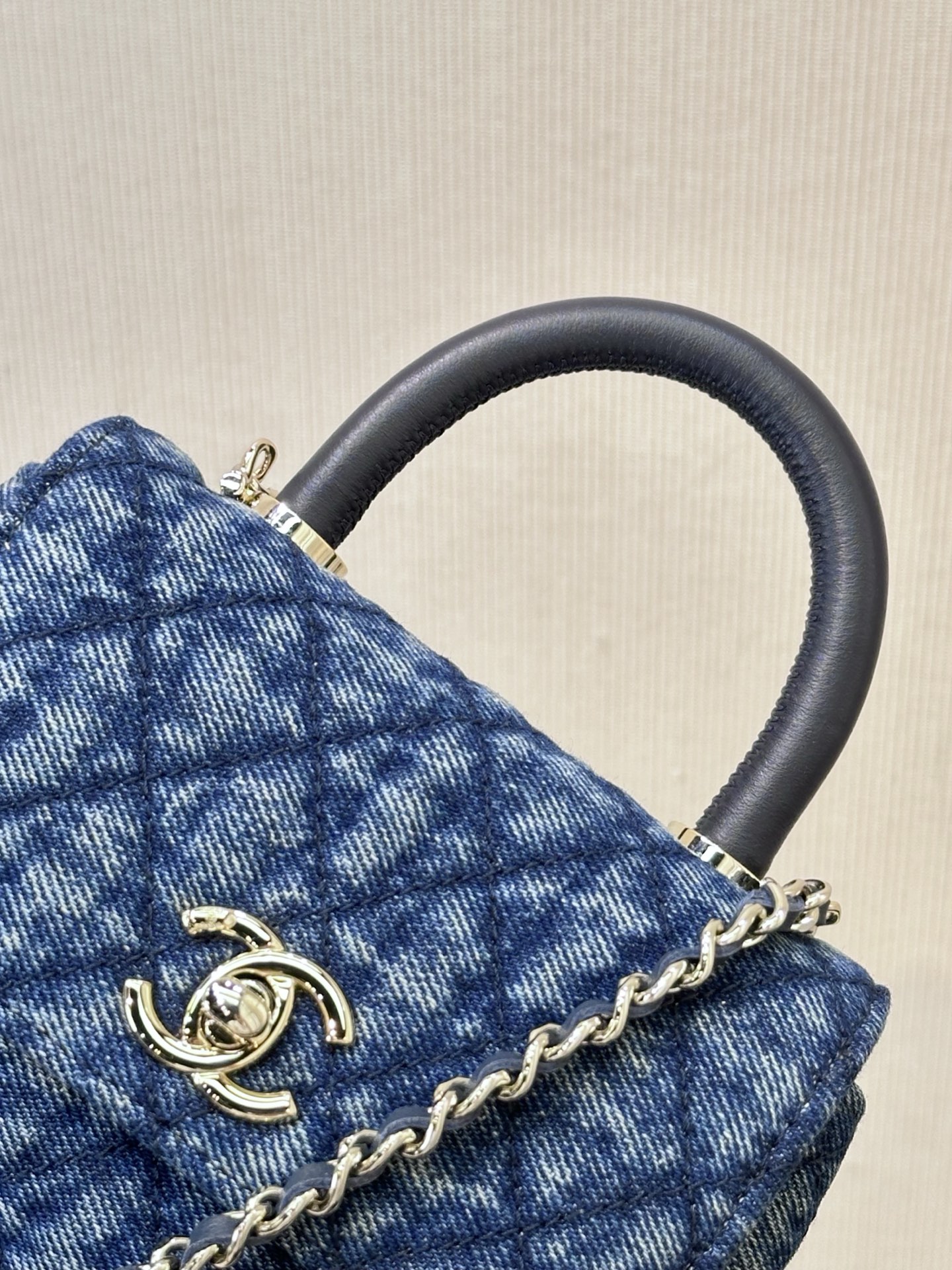 Chanel Coco Handle Mini Denim Handbag - Image 4