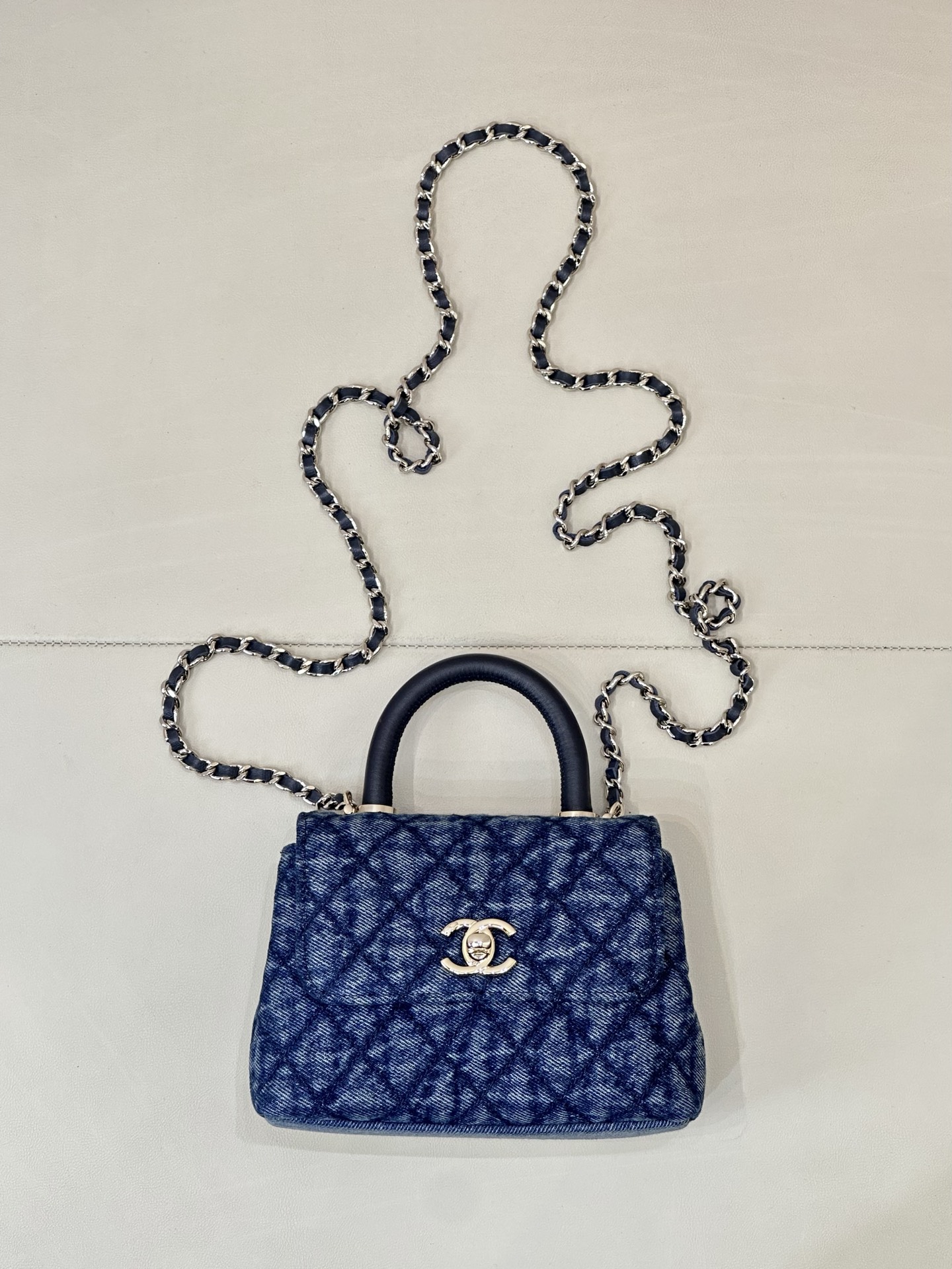 Chanel Coco Handle Mini Denim Handbag - Image 4