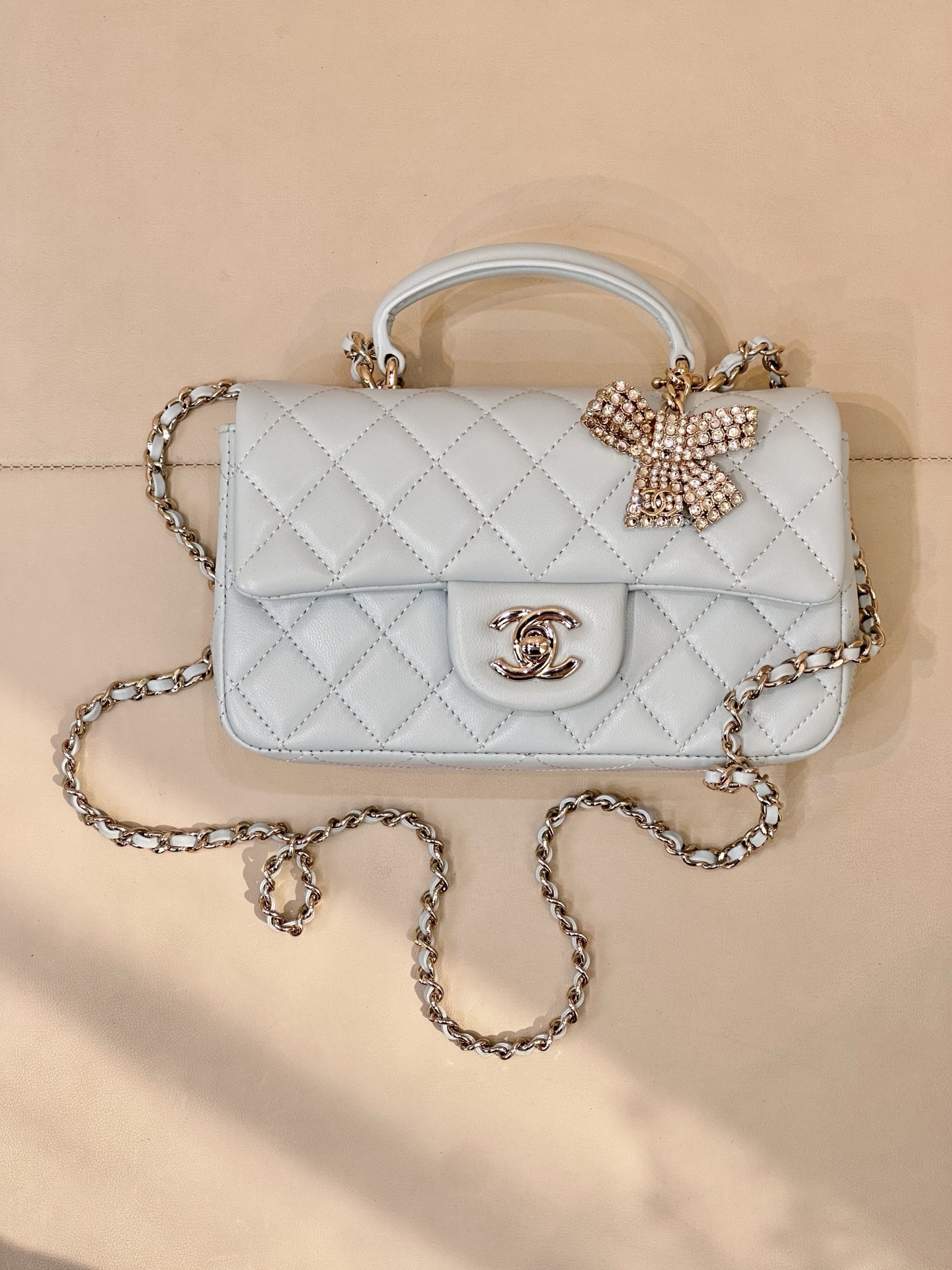 Chanel Classic Flap Mini Shoulder Bag with Handle - Image 4
