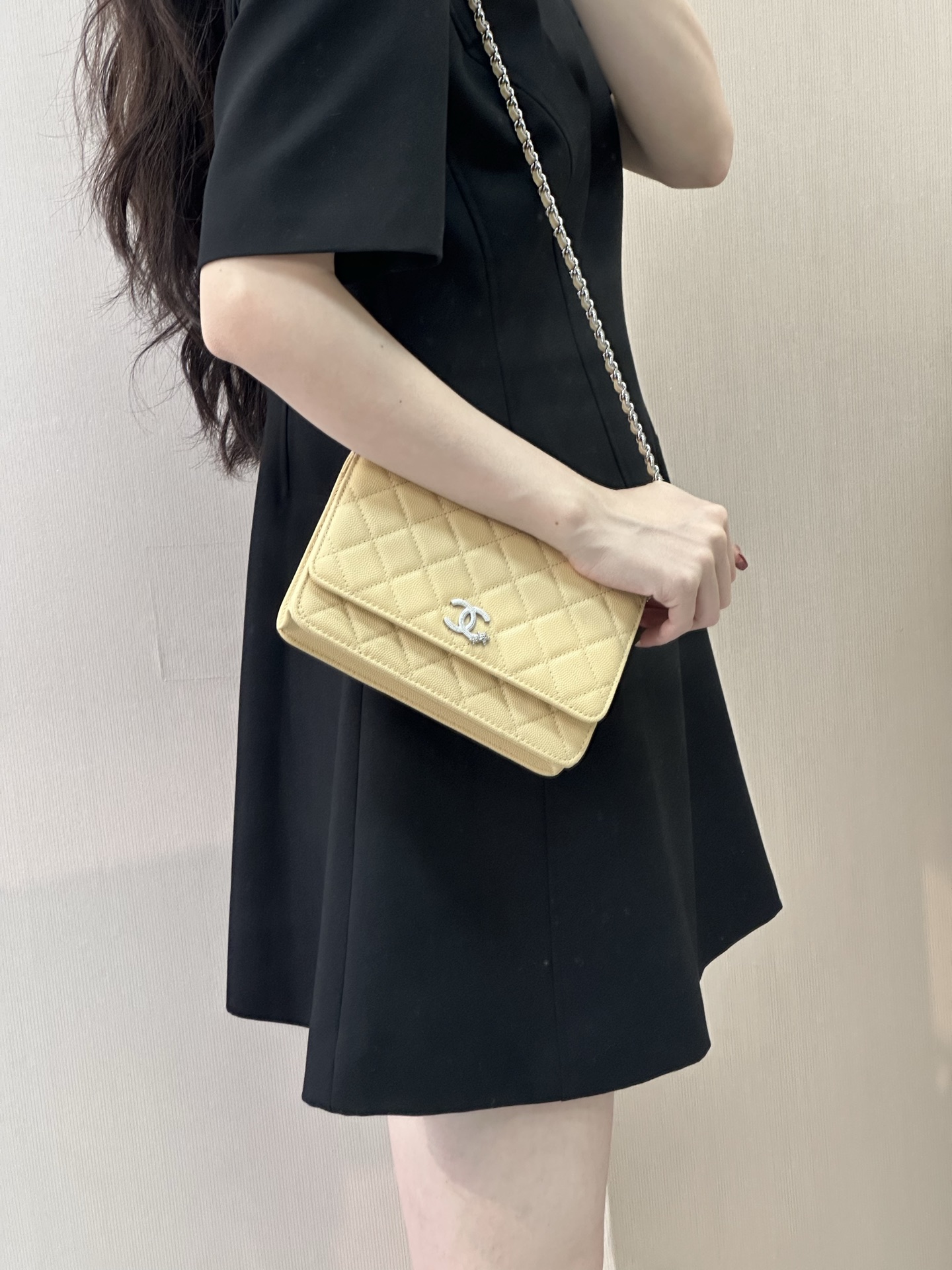 Chanel WOC Wallet on Chain with Quilted Flap and Double C Clasp - Image 4