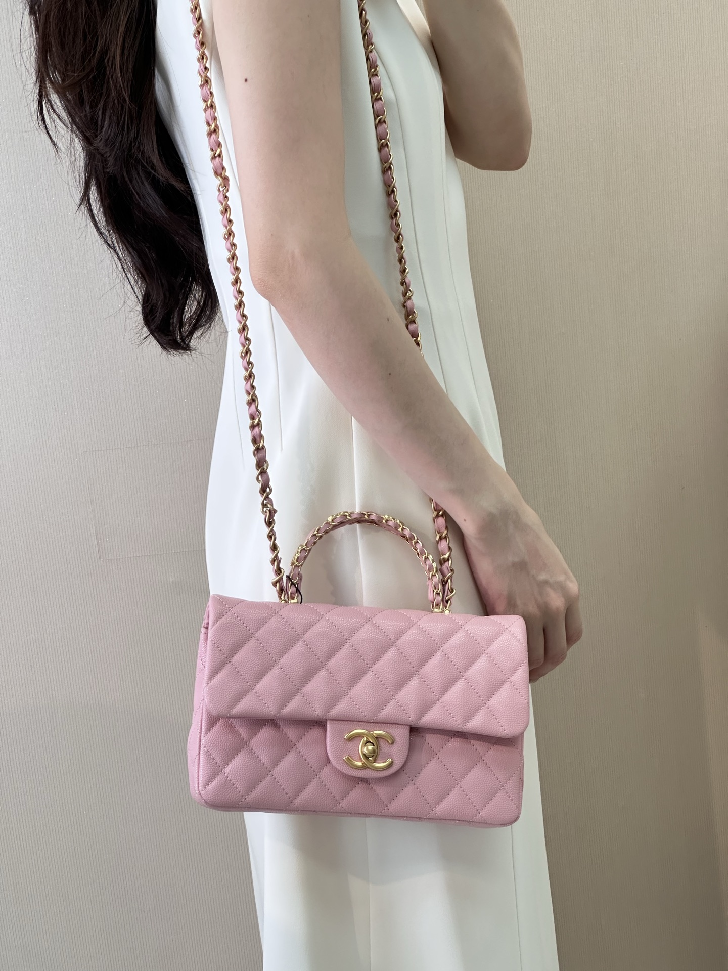 Chanel 24B Mini Classic Flap Lambskin Crossbody Bag - Image 4