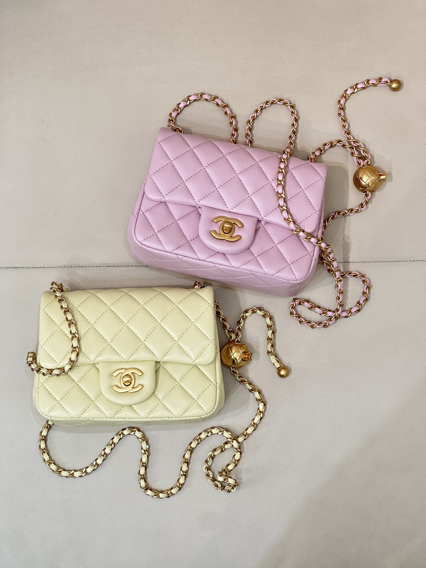 Chanel Mini Lambskin Crossbody Bag with Adjustable Chain - Image 4