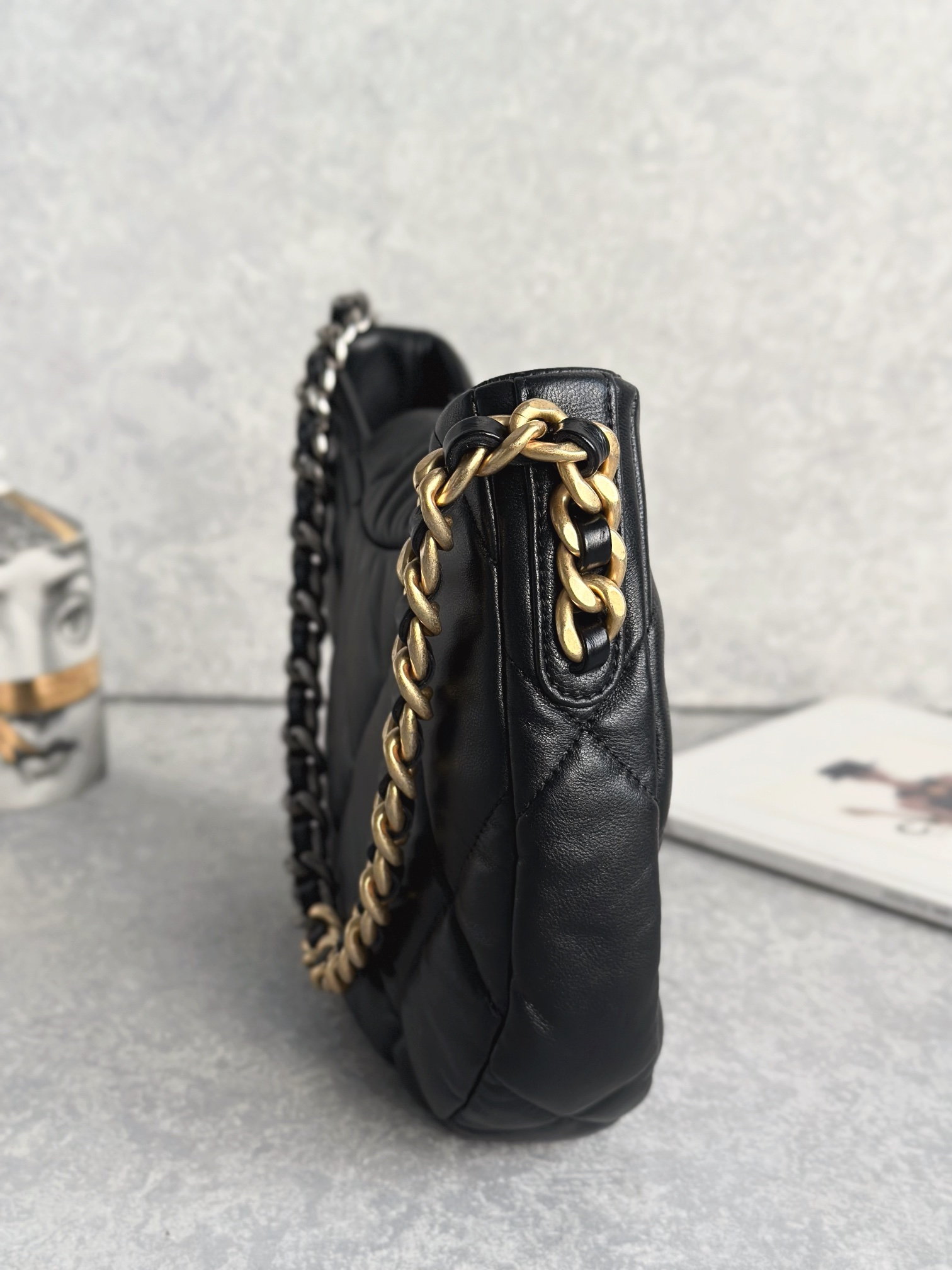 CHANEL 24C Moon-Shaped Lambskin Shoulder Bag - Image 4