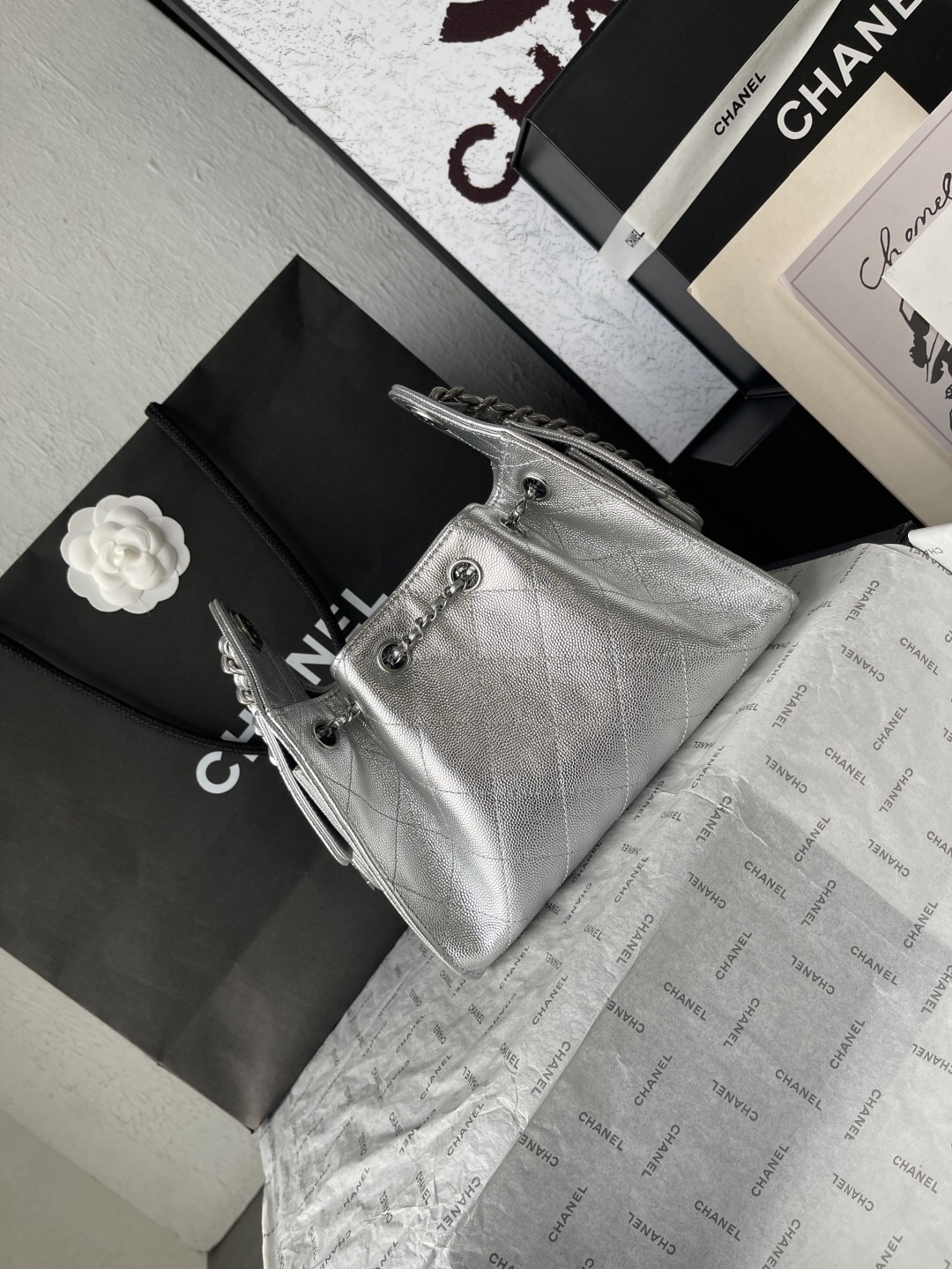 Chanel 25S Spring/Summer Mini Hobo Bucket Bag - Image 4
