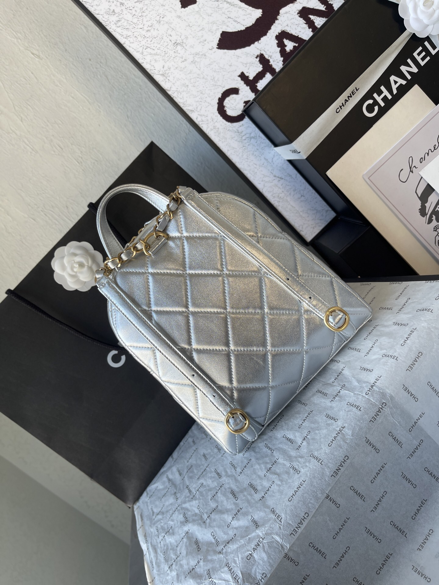 Chanel 25K Leather Backpack AS5793 - Image 4