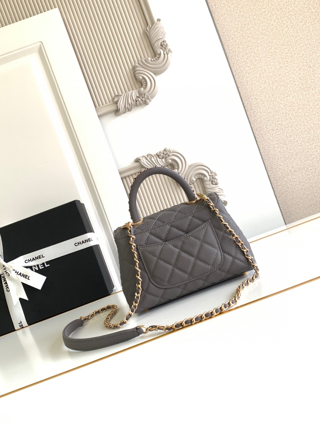 Chanel Mini Coco Handle Top-Handle Handbag AS2215 - Image 4