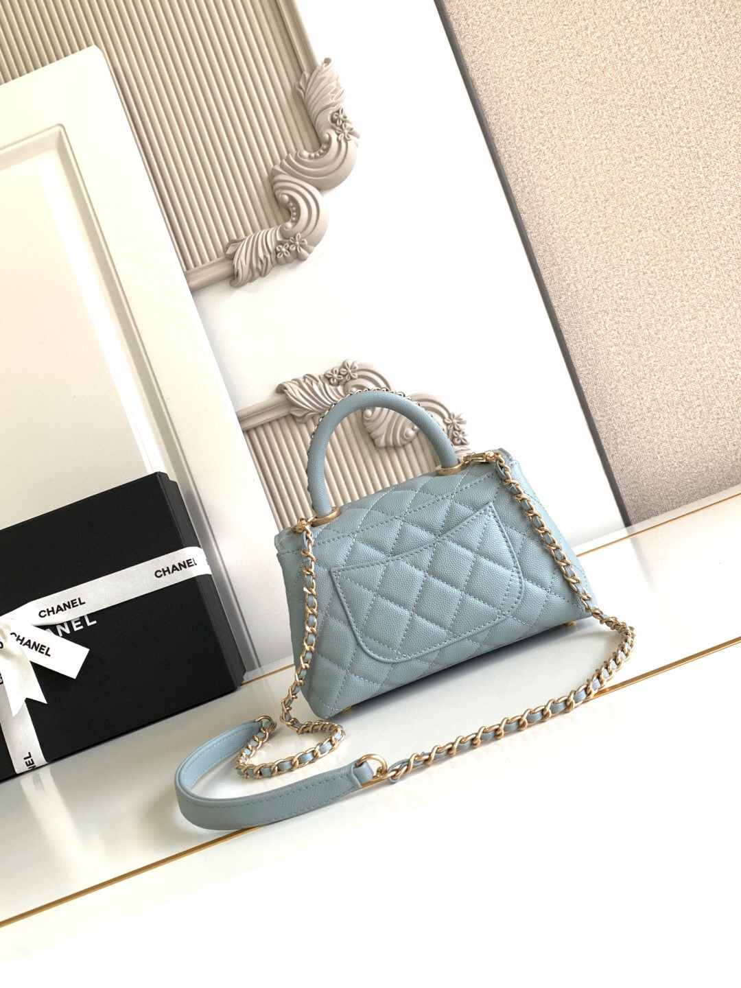 Chanel Mini Coco Handle Top Handle Bag AS2215 - Image 4