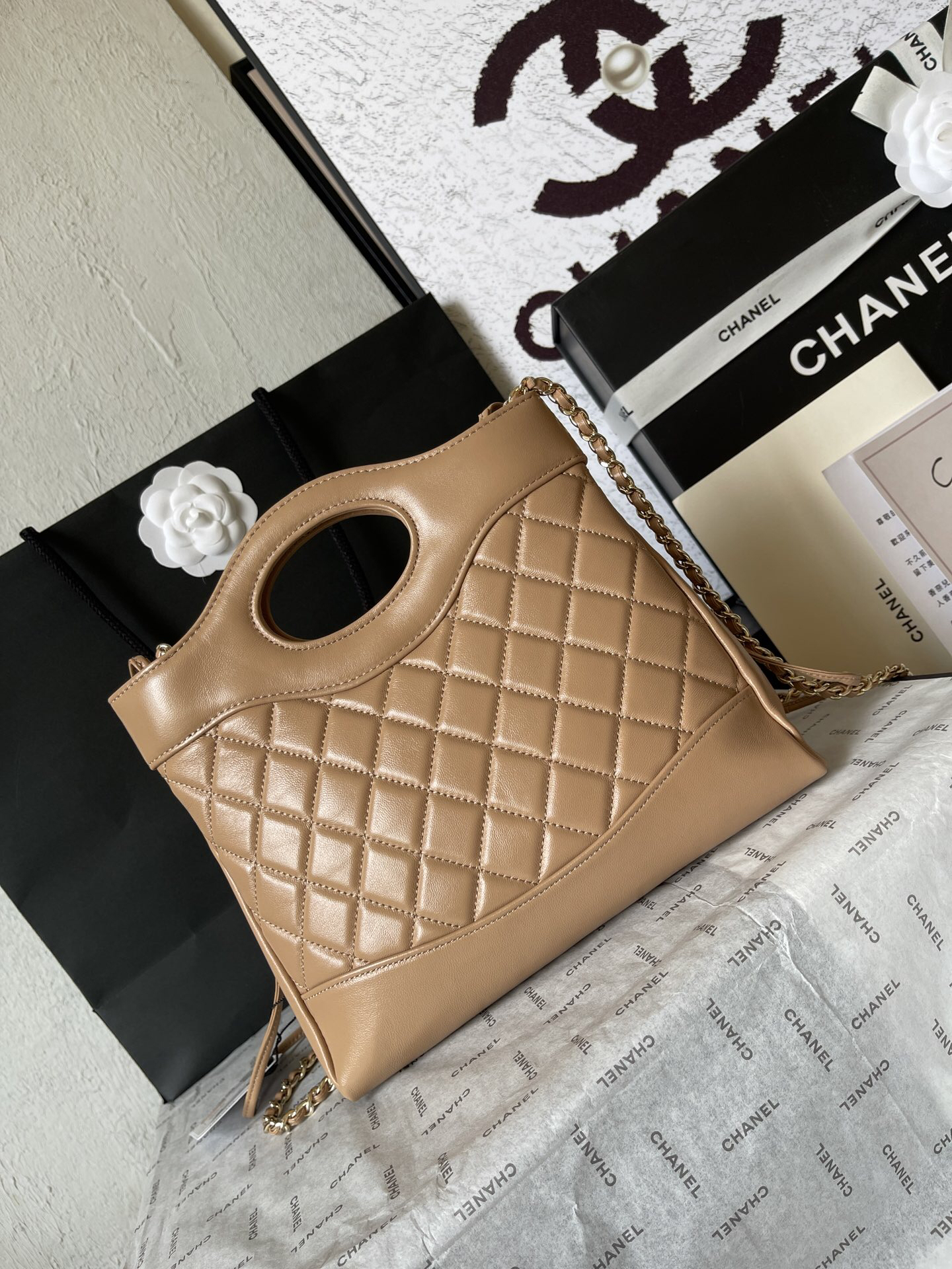 Chanel 23A 31 Bag Mini in Chocolate Brown - Image 4
