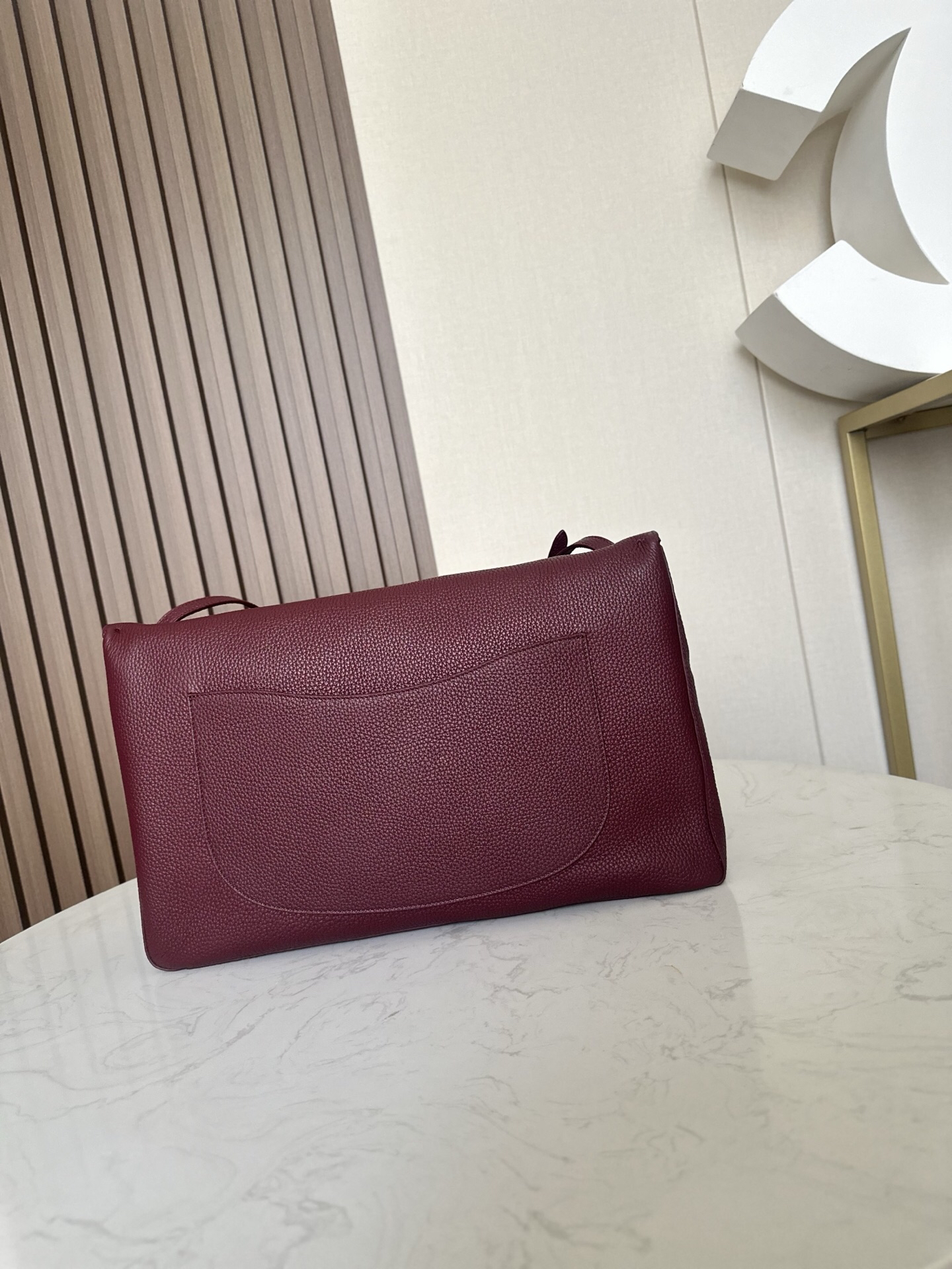 Chanel Large Burgundy Flap Bag with Gold-Tone Hardware - Image 4