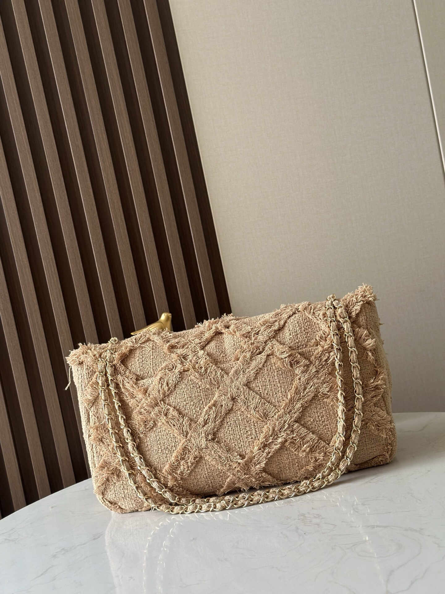 Chanel Vintage Straw Woven Fringe Bag - Image 4