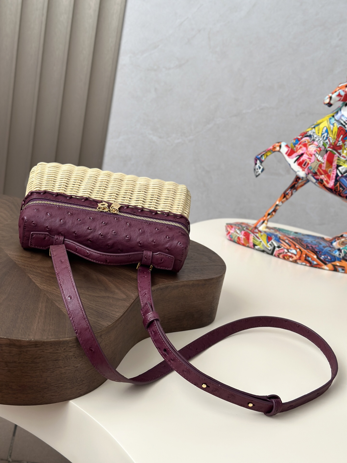 ExtraPocket Small Woven Bamboo Handbag - Image 4