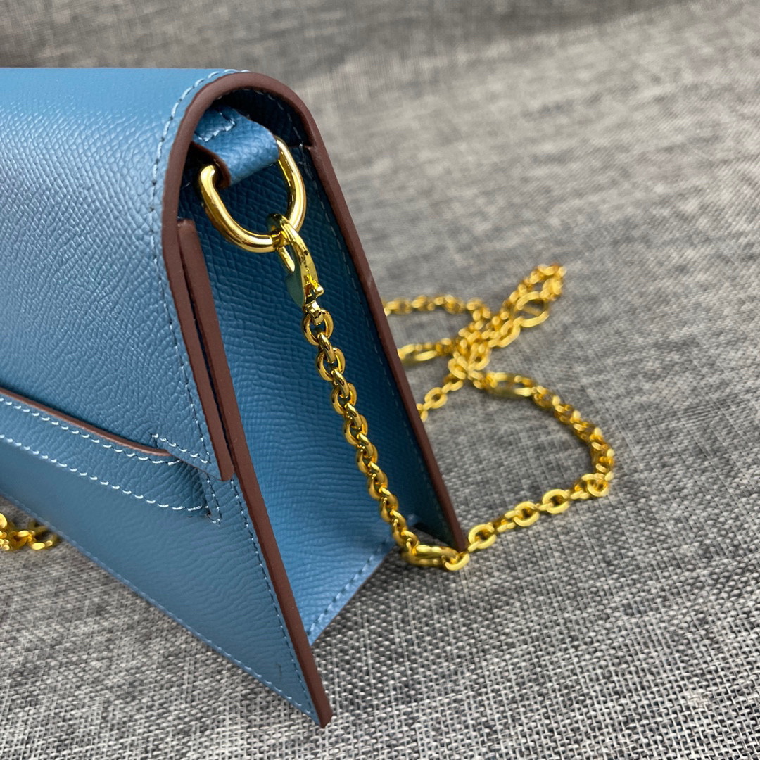 Hermès Kelly-Style Palm-Grain Leather Shoulder Crossbody Bag - Image 4