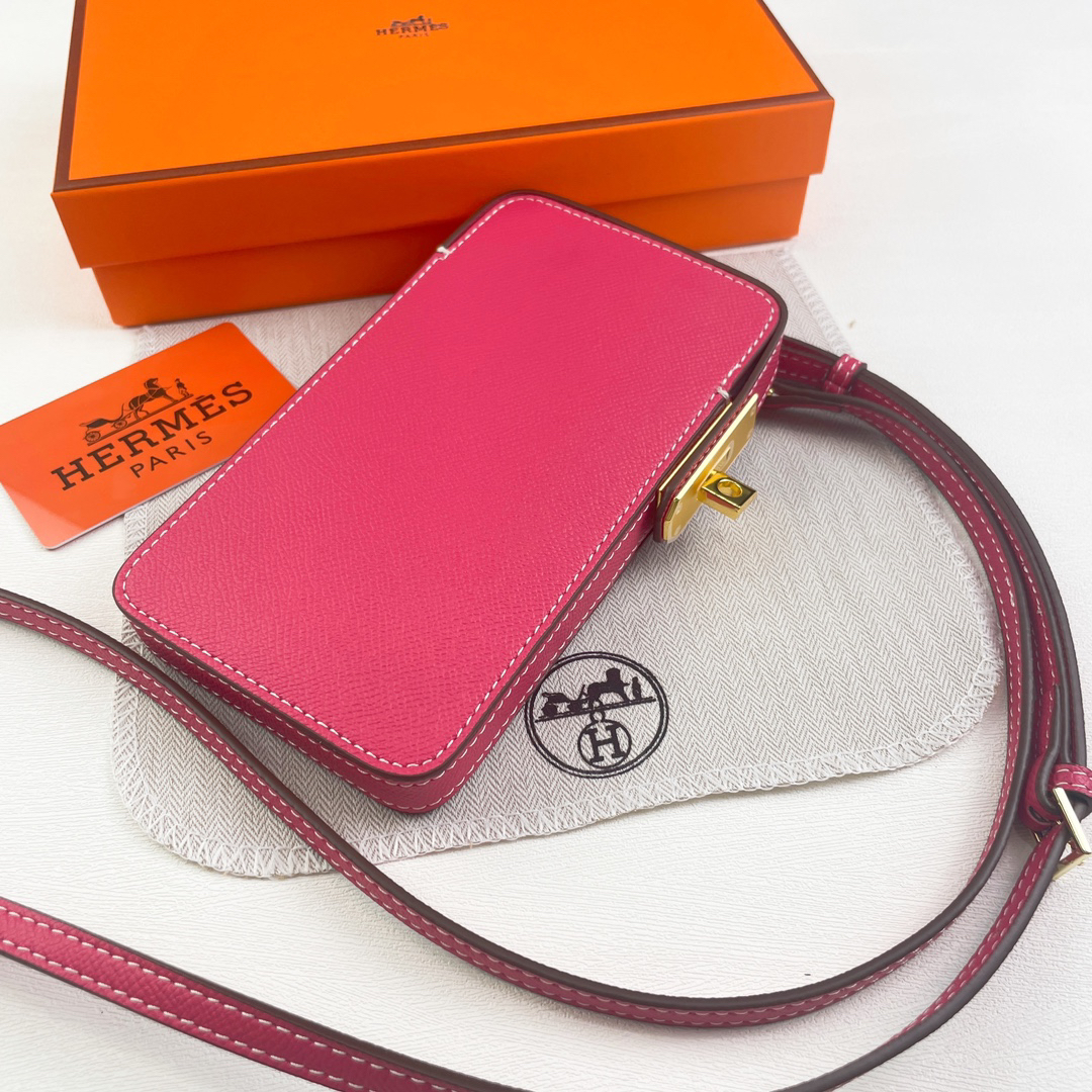 Hermès Hac a Box Tadelakt Calfskin Phone Case - Image 4