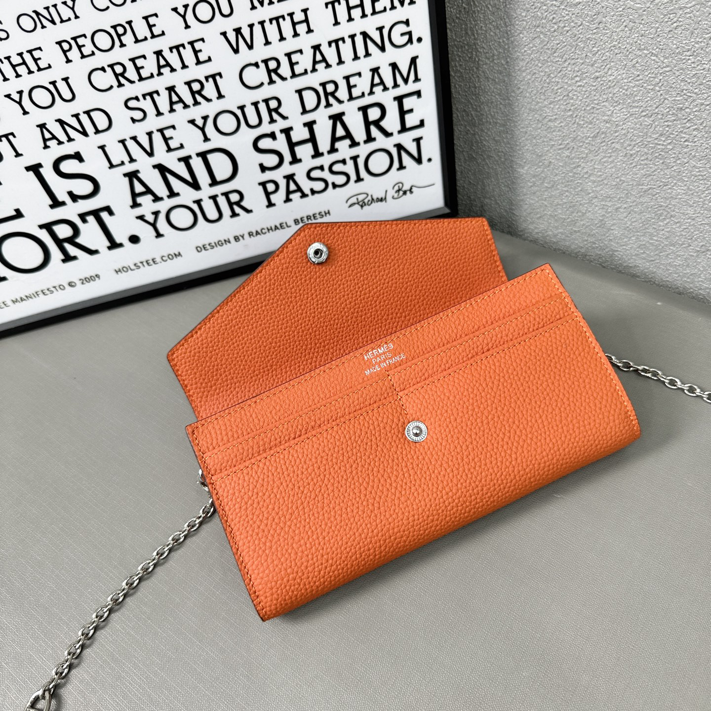 Hermes R.M.S Evercolor Togo Leather Wallet - Image 4