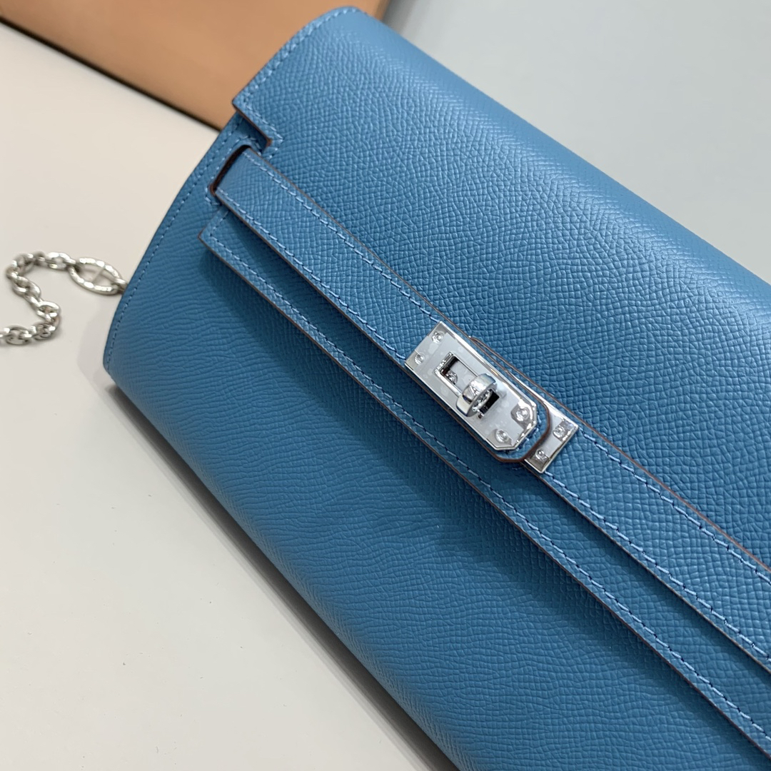 Hermes Kelly WOC Palm-Grain Leather Mini Bag - Image 4