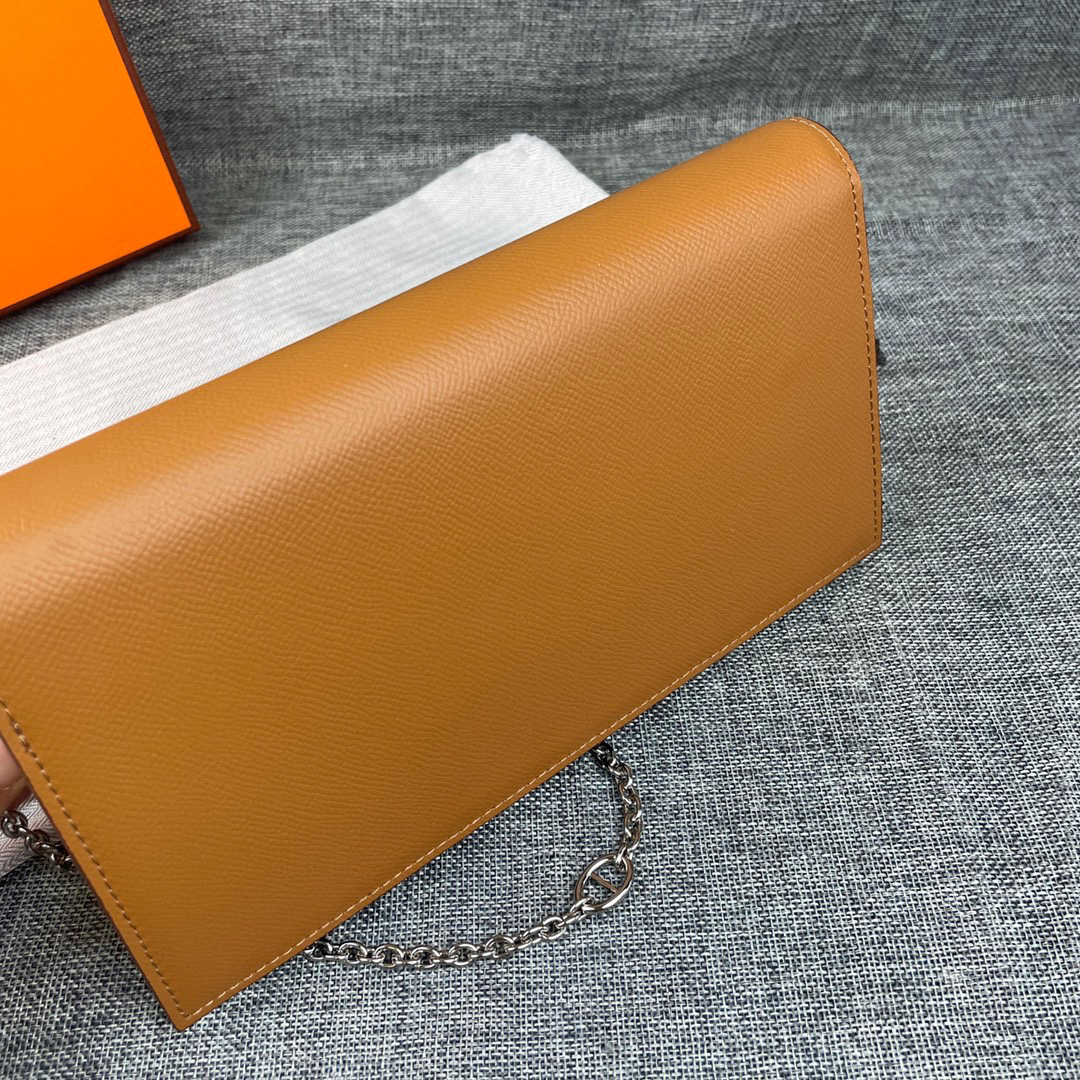 Hermes Kelly-Style Textured Leather Shoulder Crossbody Bag - Image 4