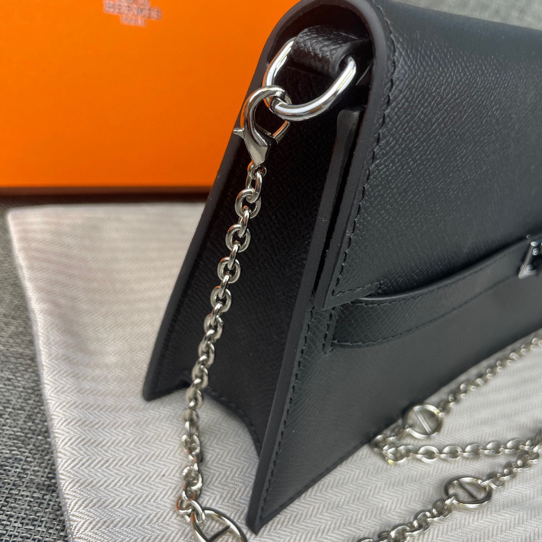 Hermès Kelly-Style Leather Shoulder Crossbody Bag - Image 4