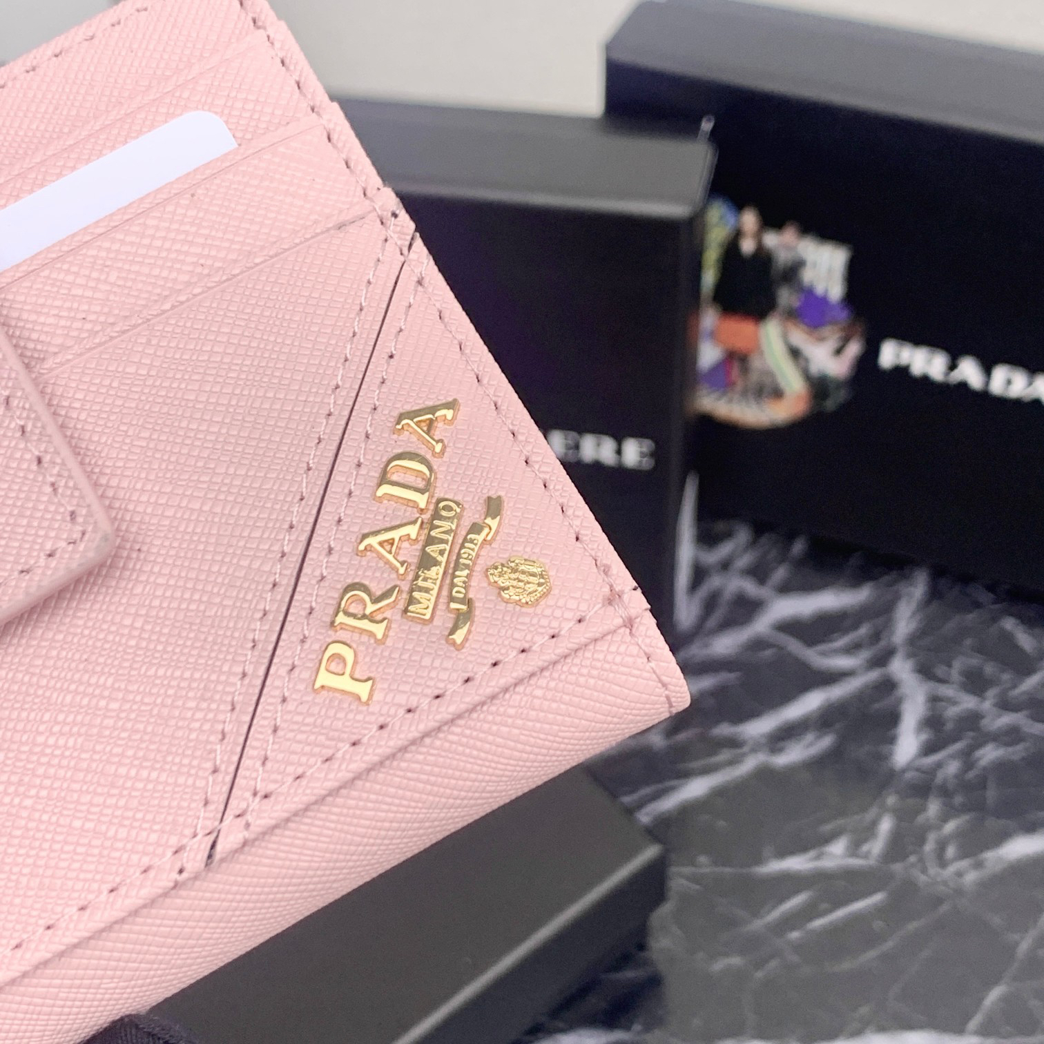 Prada Leather Compact Wallet LM215 - Image 4